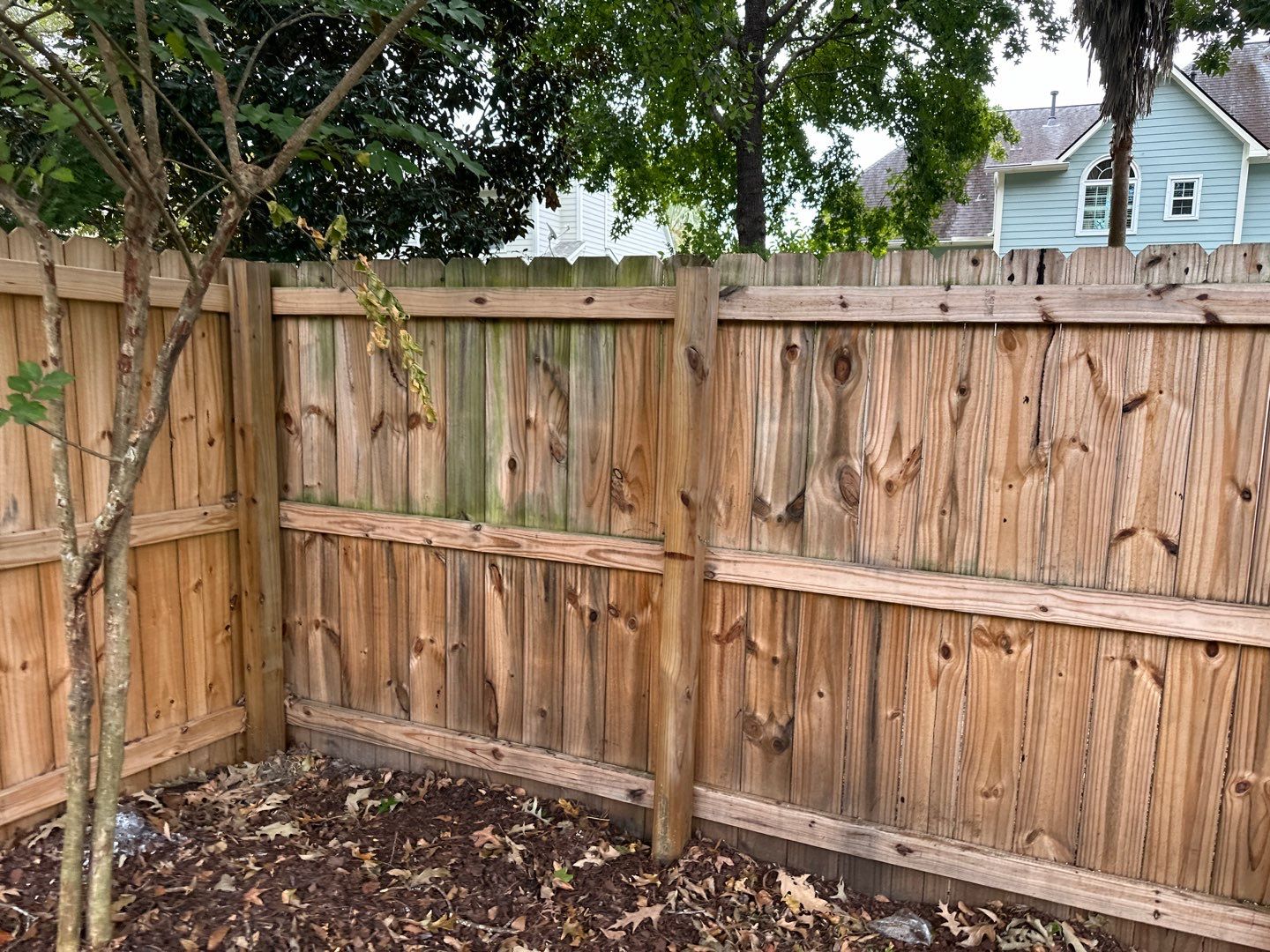 Weathered Fence and Patio using Wood Sealant and Concrete Sealant by DuraSeal
