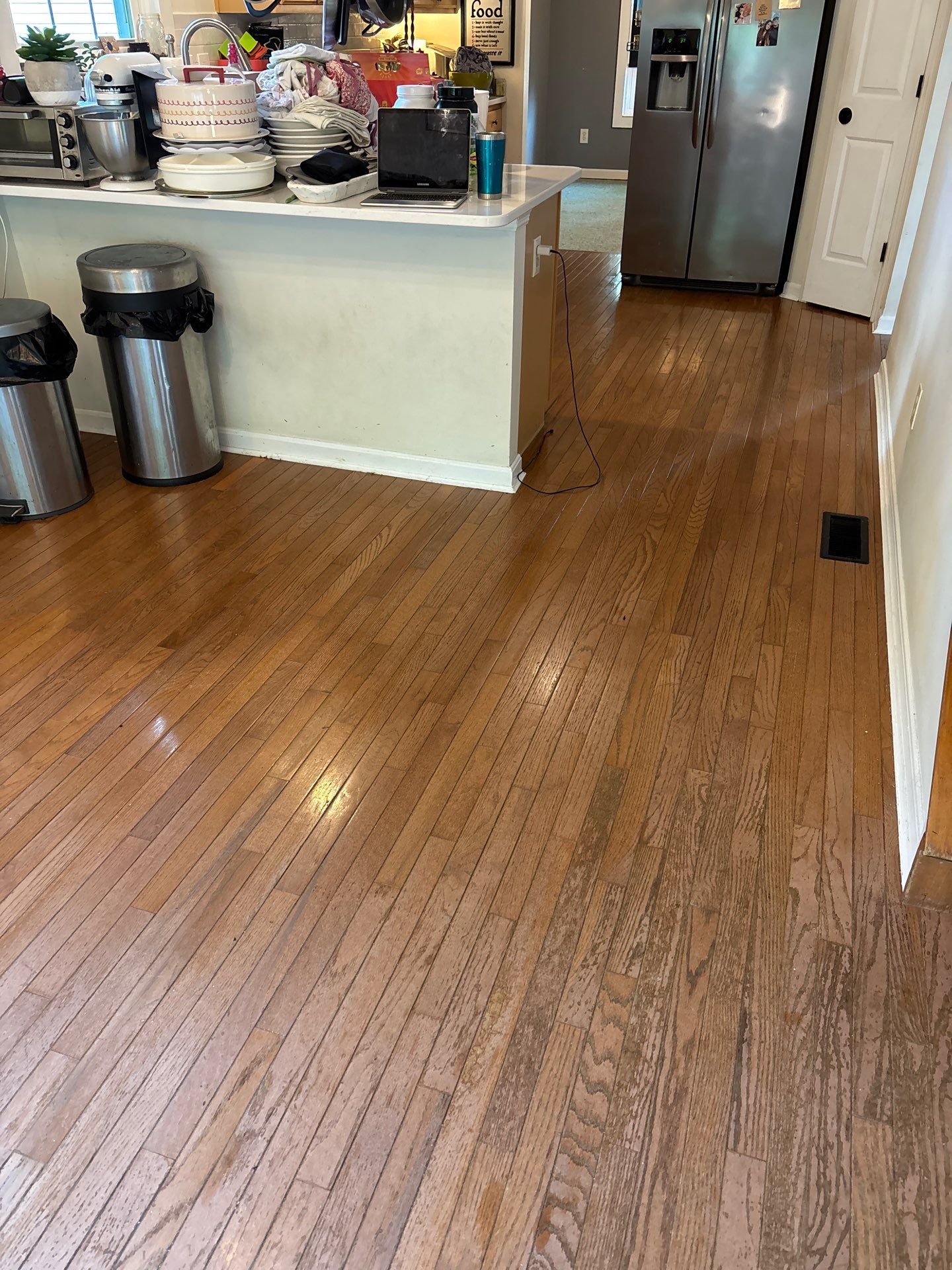 Natural Oak Hardwood Installation and Refinishing in Florence, Kentucky by Footprints Floors Kentucky
