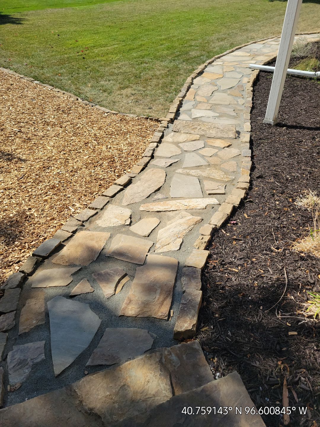Updated Stone Stepper Path by New Horizon Landscapes