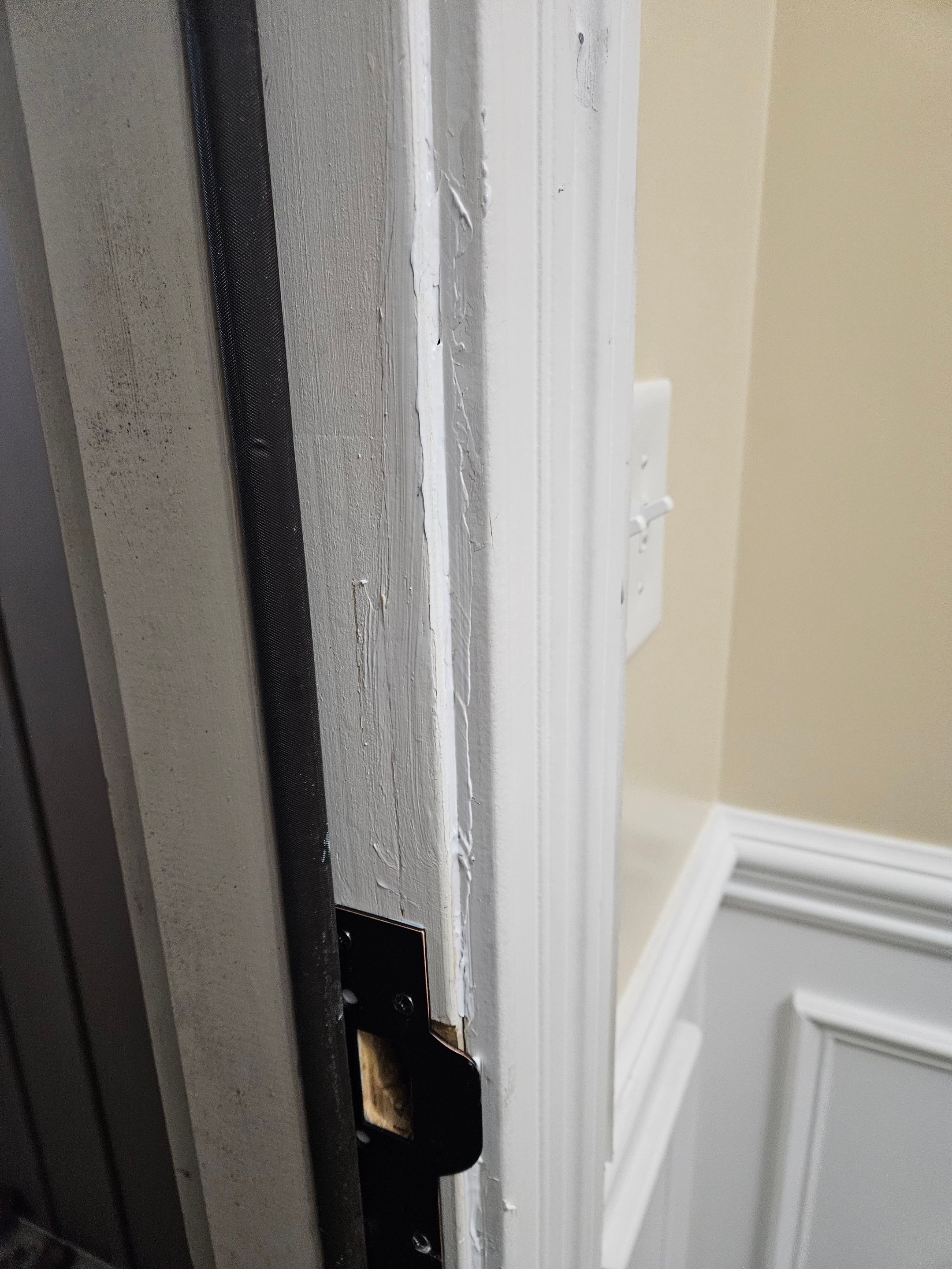 Drywall/door/frame repair and towel hanger installation by Swift Signings and Services LLC