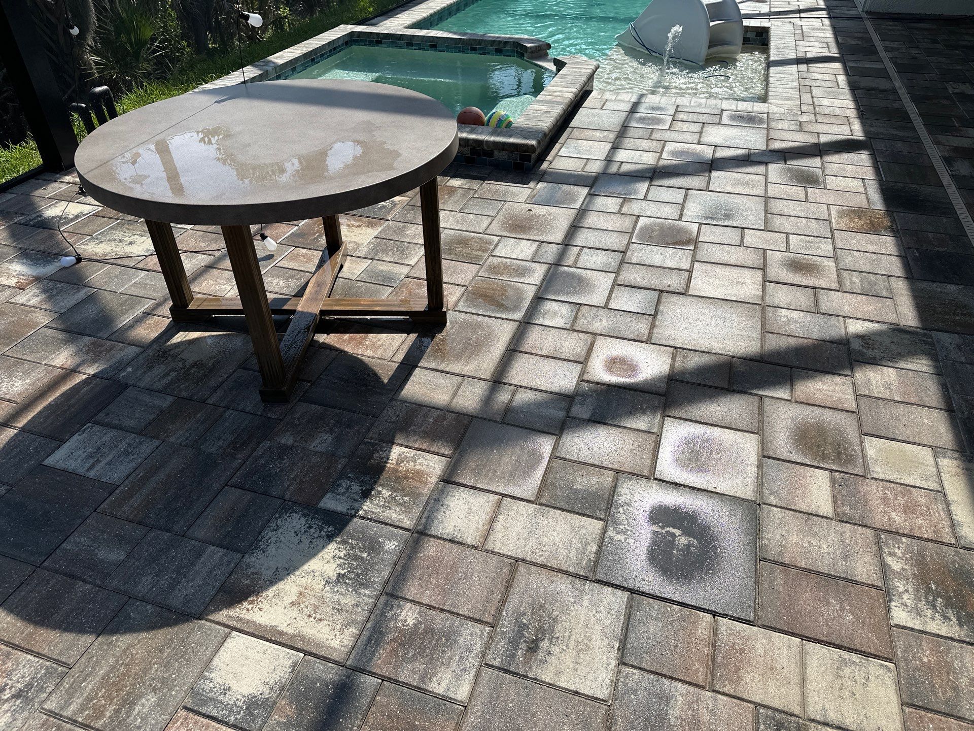Screen Enclosure & Paver Pool Deck Cleaning in Trevesta Community, Palmetto, FL | Sunshine AquaWash by Sunshine AquaWash
