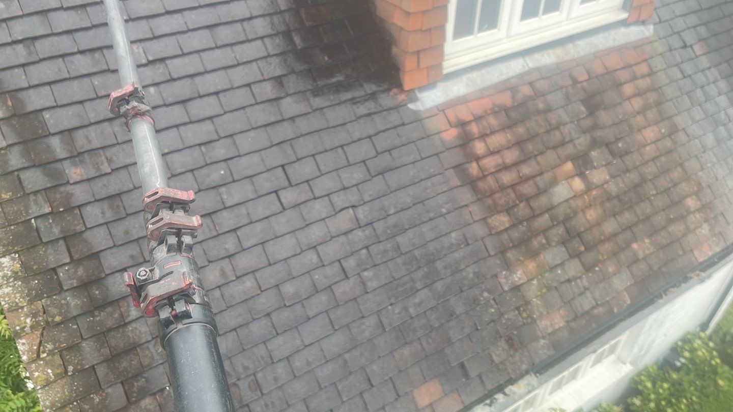 Roof Clean - Biocide Treatment using Honda 15lpm Low Pressure Washing Machine by Ges Exterior Cleaning ltd
