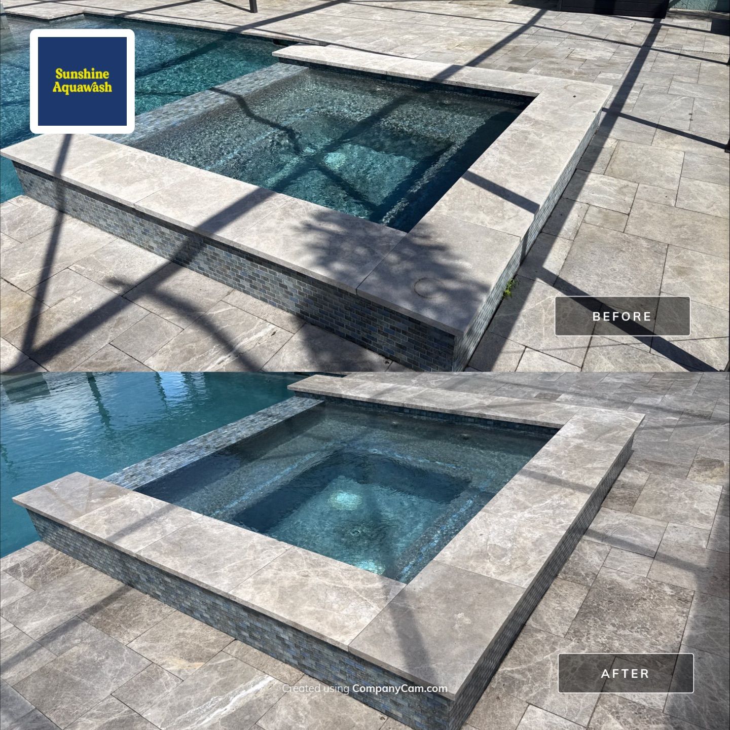 Travertine Pool Deck, Lanai & Screen Enclosure Cleaning Near Manatee River | Bradenton, FL by Sunshine AquaWash