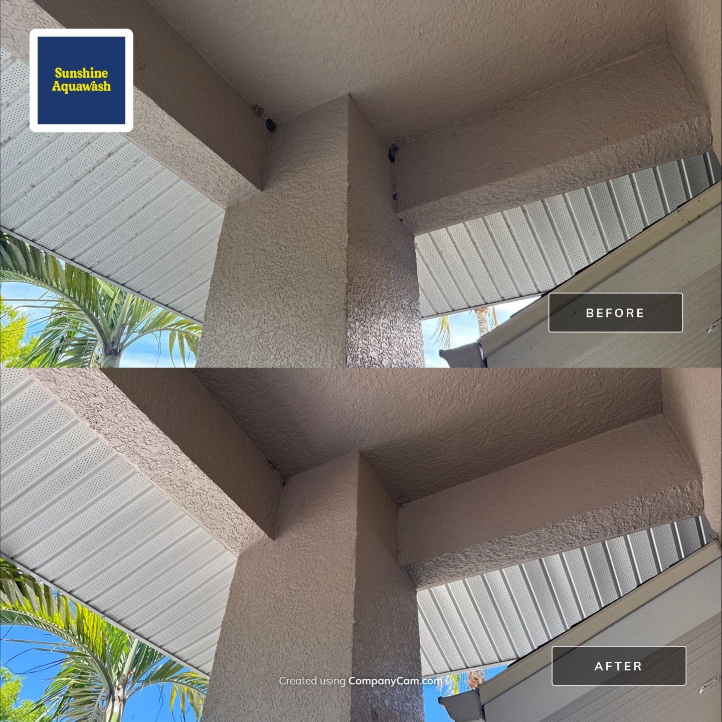 Large House Wash & Pool Cage Cleaning with Heavy Mud Dauber Nest Removal – Bradenton, FL 34209 by Sunshine AquaWash