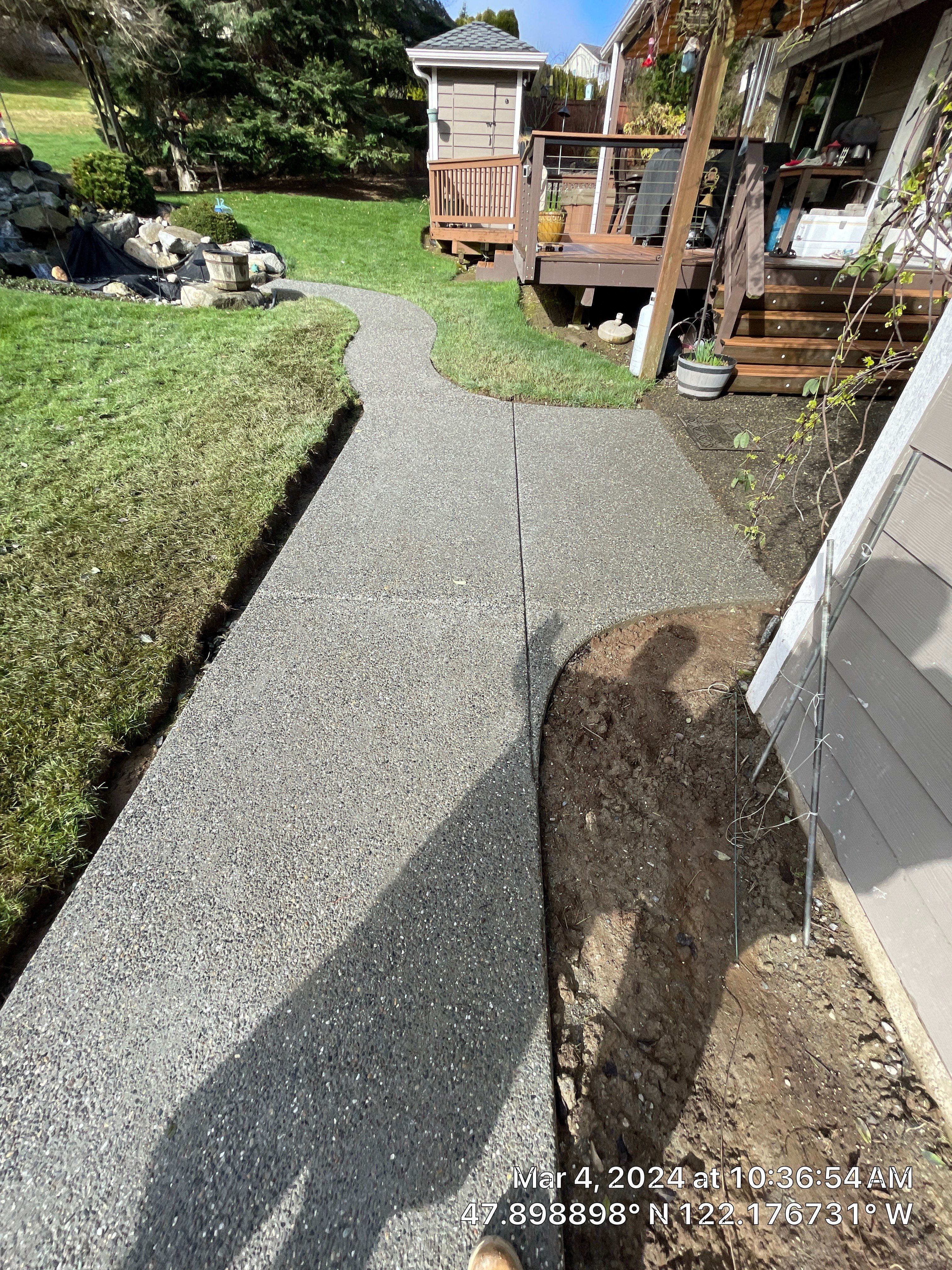 Wayne | Concrete patio & Walkway by Jireh Asphalt & Concrete Inc 