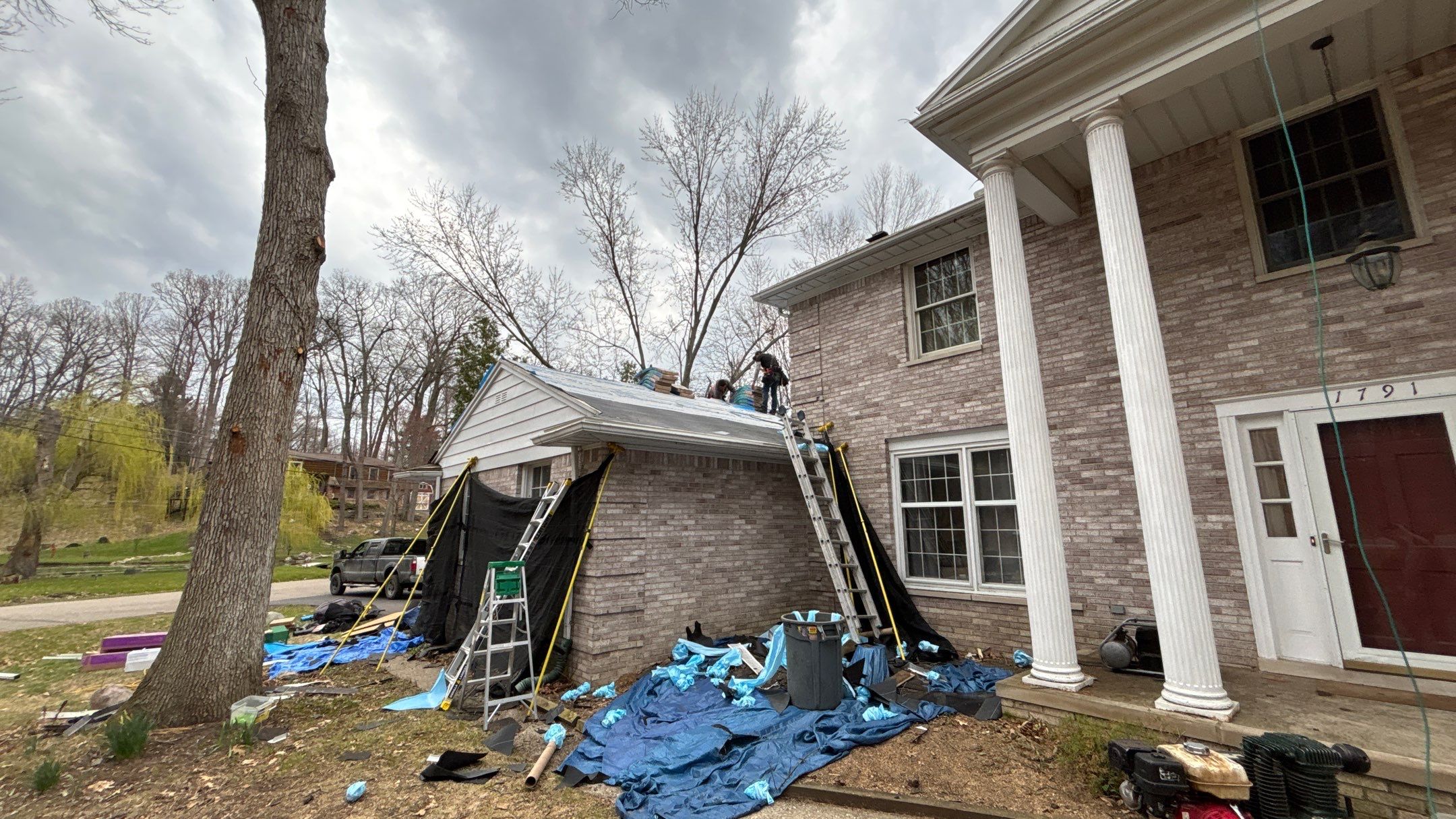 Roof Replacement using CertainTeed Landmark Moire Black by 180 Contractors