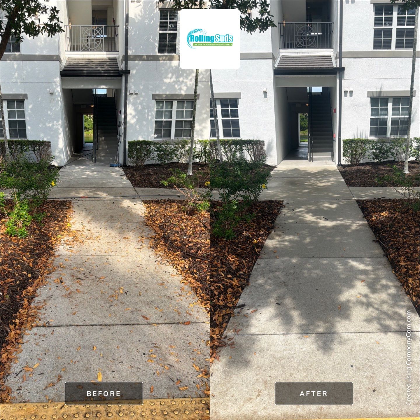 Apartment Flat Work by Rolling Suds Power Washing of Naples - Fort Myers