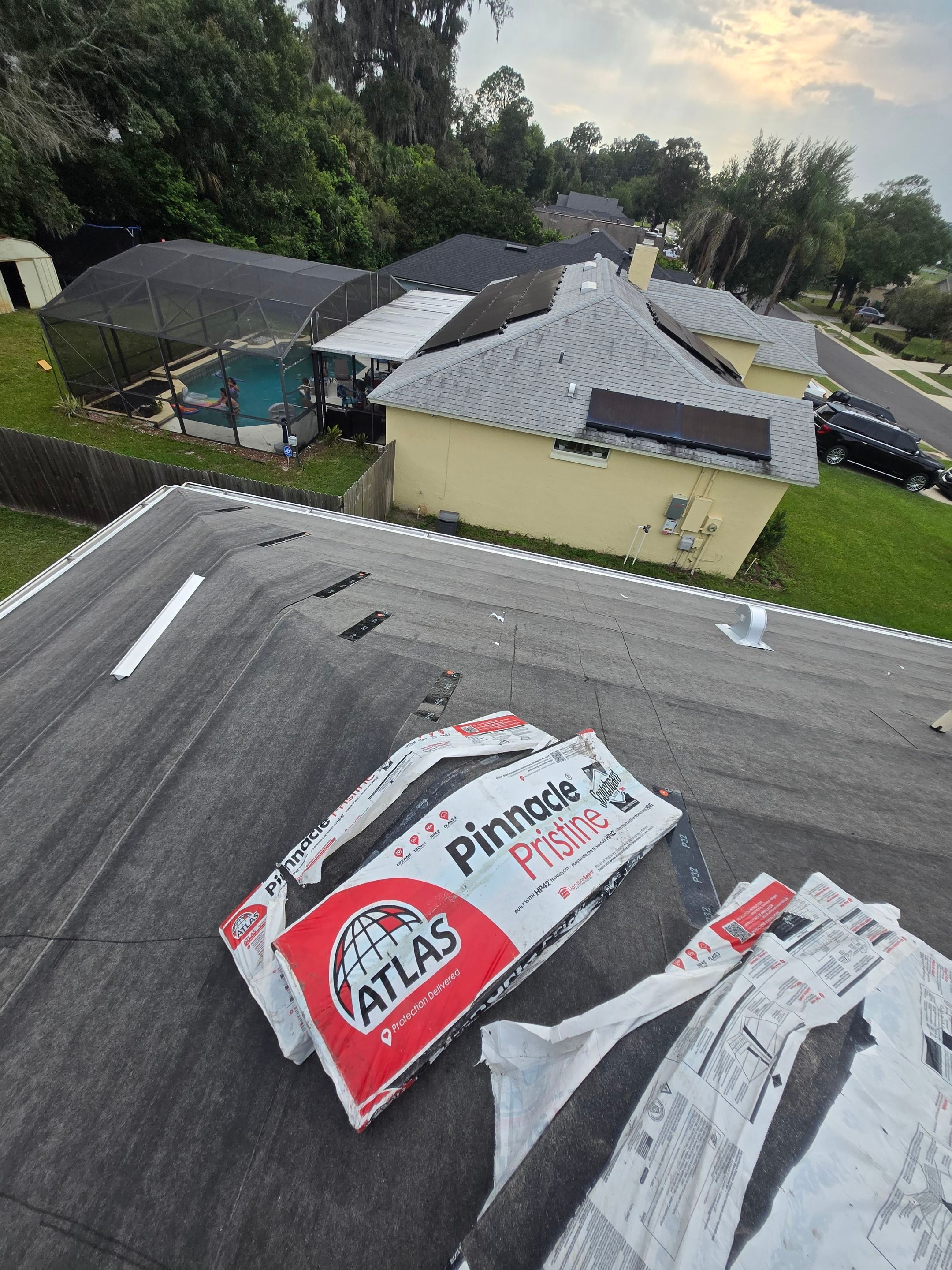 Atlas Pinnacle Pristine Oyster Shell Roof Installation in DeLand by Pinnacle Roofing Group