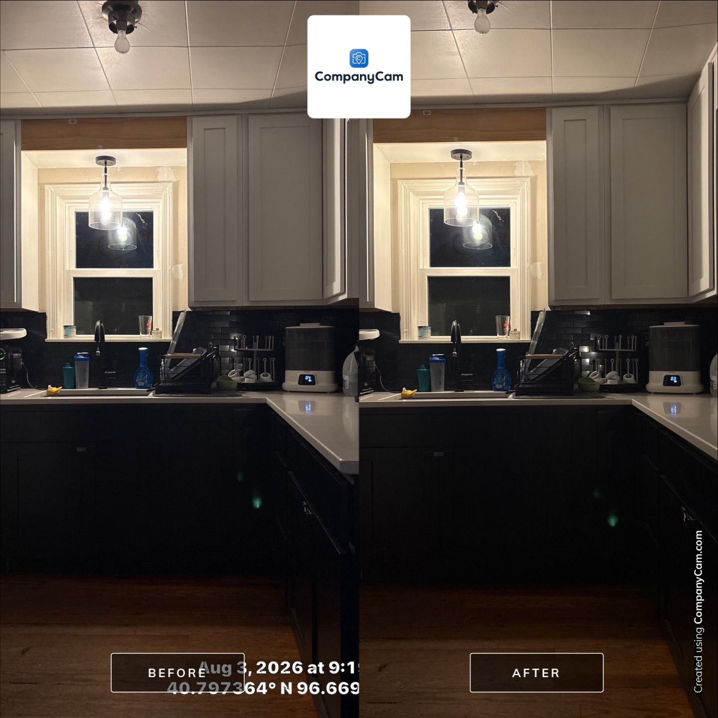 Lincoln Kitchen Remodel with Two-Tone Cabinetry and Quartz Counters by CompanyCam Sales Demo