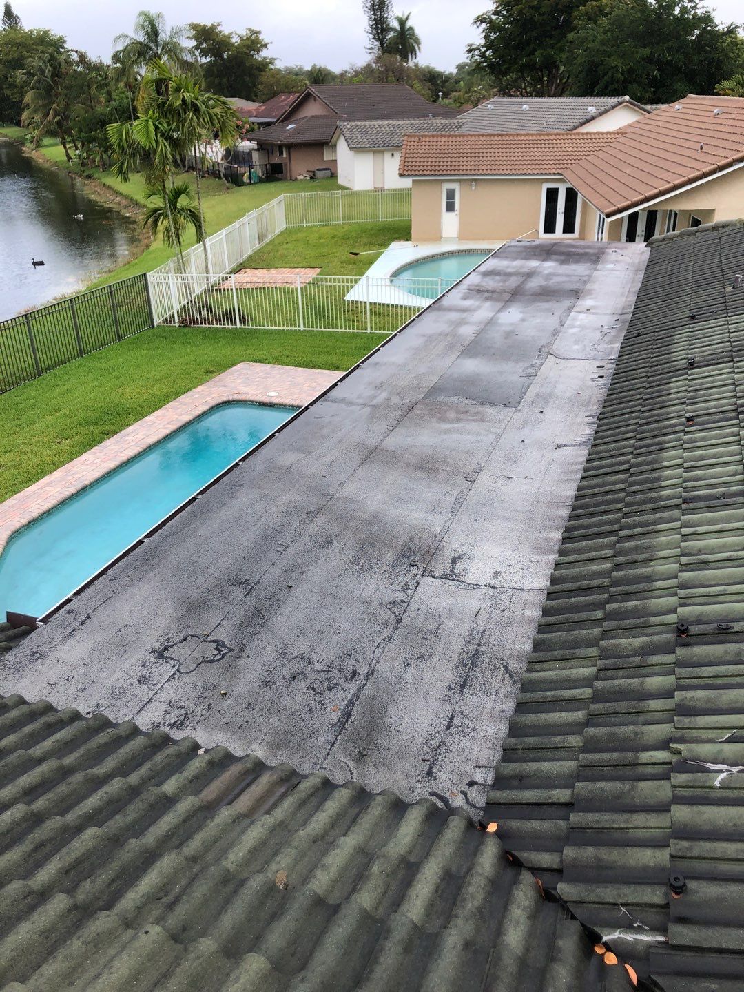 Residential Re-Roof using Polyglass Self-Adhered Flat Deck by First Due Roofing