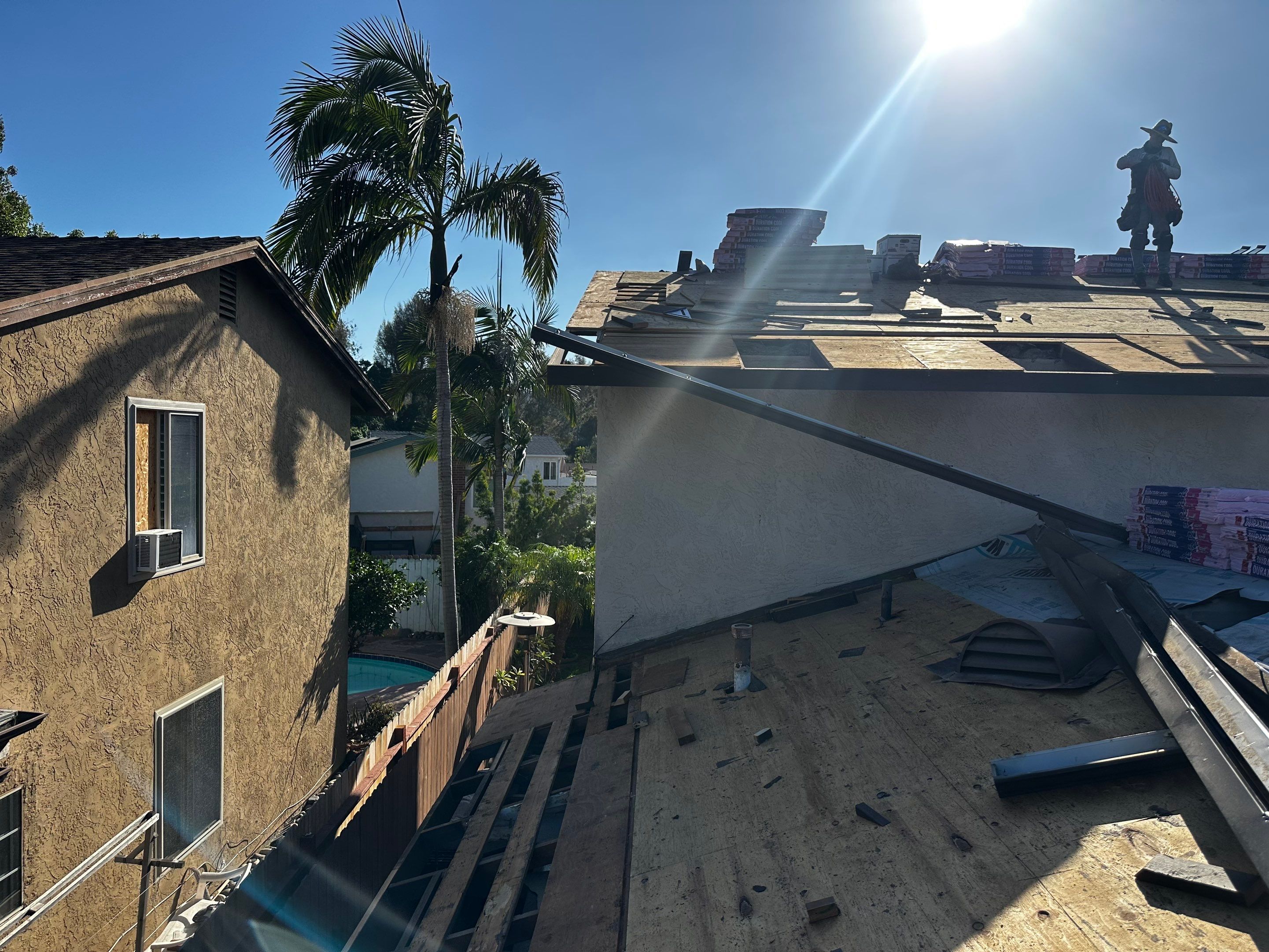 Full Residential Roof Replacement and Decking Repair in San Diego by Reliable Roofing San Diego Inc.
