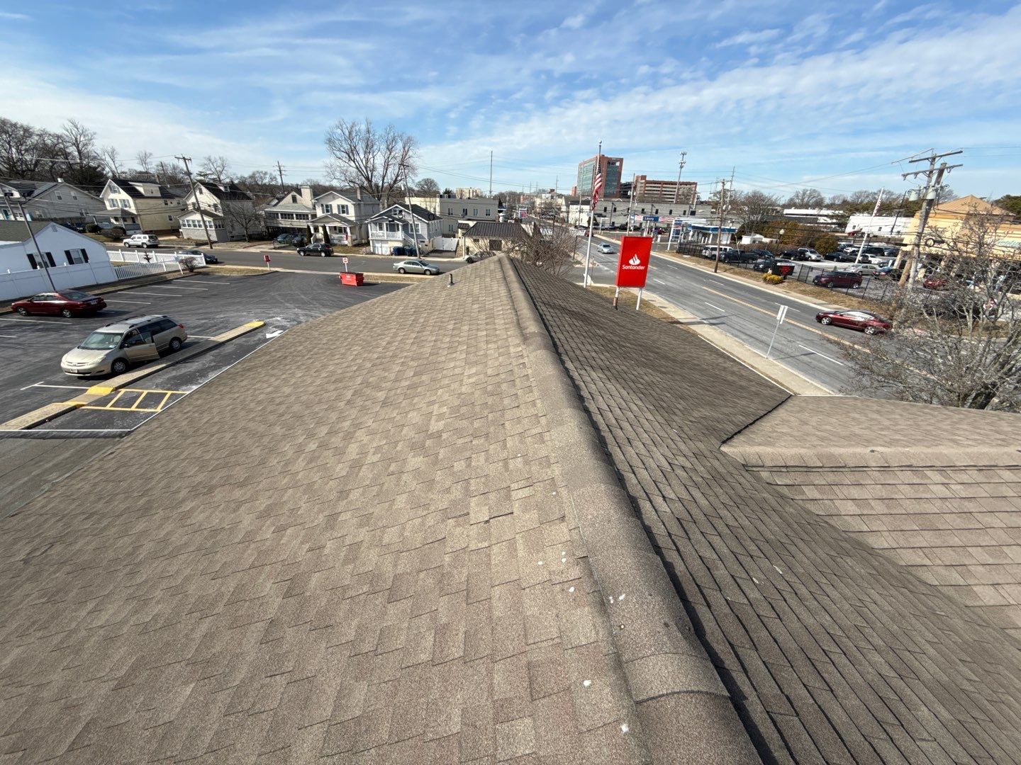 Santander Bank Roofing Project – New Shingles & TPO System by All Site Roofing
