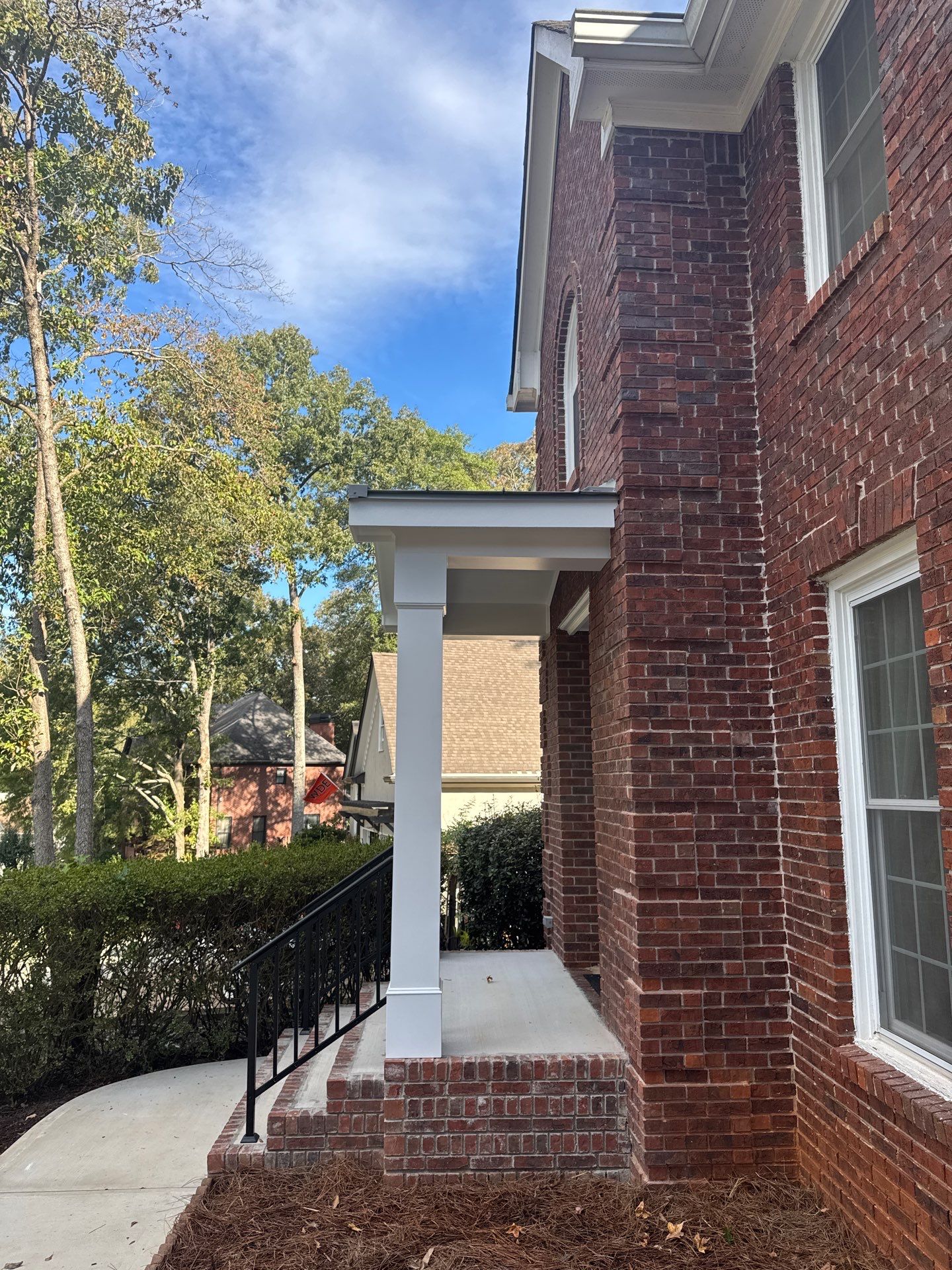 Custom Front Entry Portico Installation in Marietta by Swift Home Renovations 