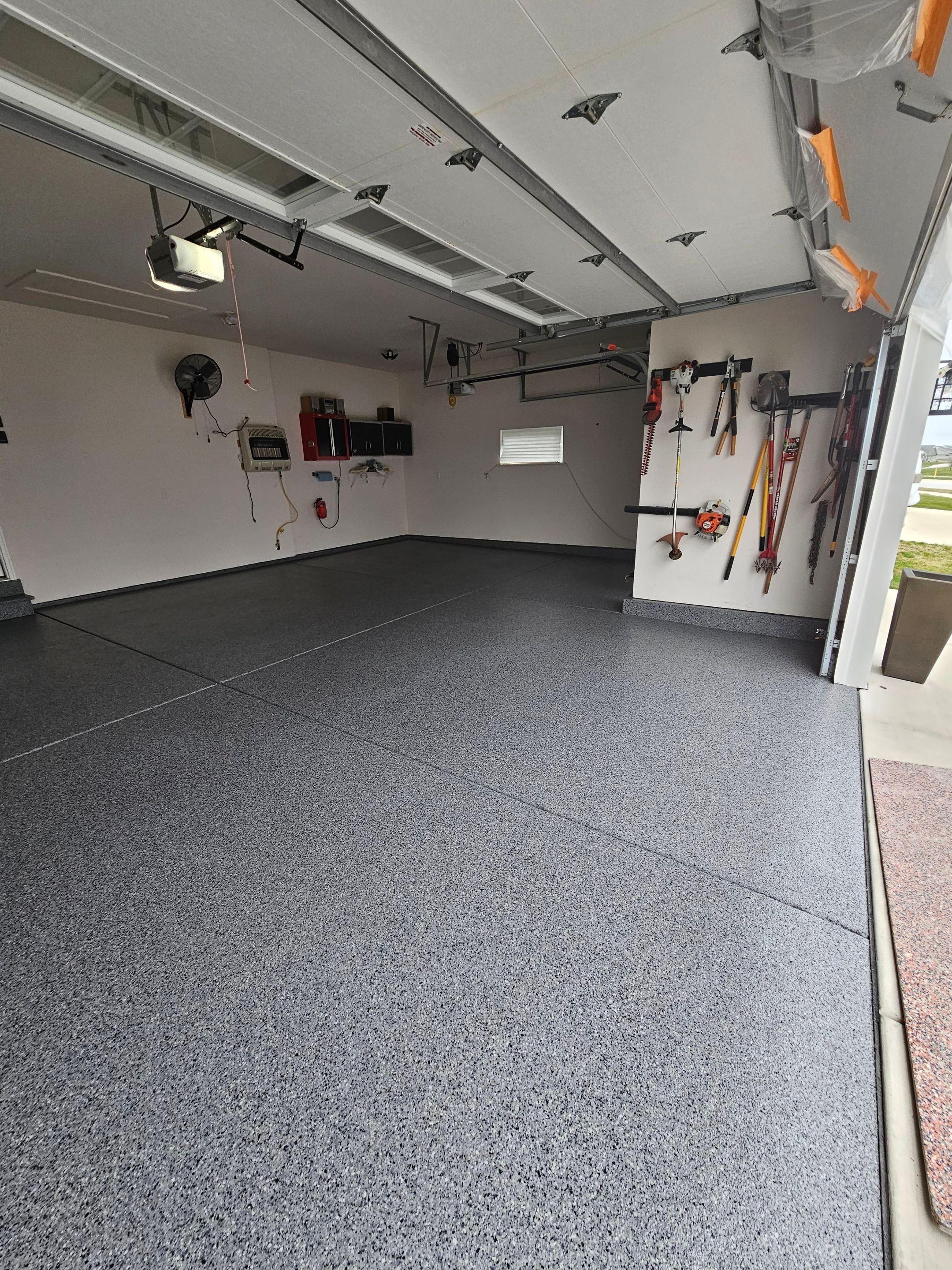 Nightfall Flake Garage Floor  by Level 10 Coatings