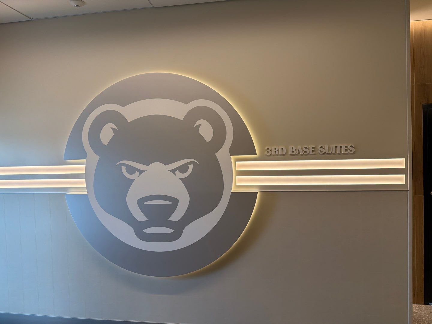 South Bend Stadium Event Building and Premium Suite Signage Installation by Hayes Design co