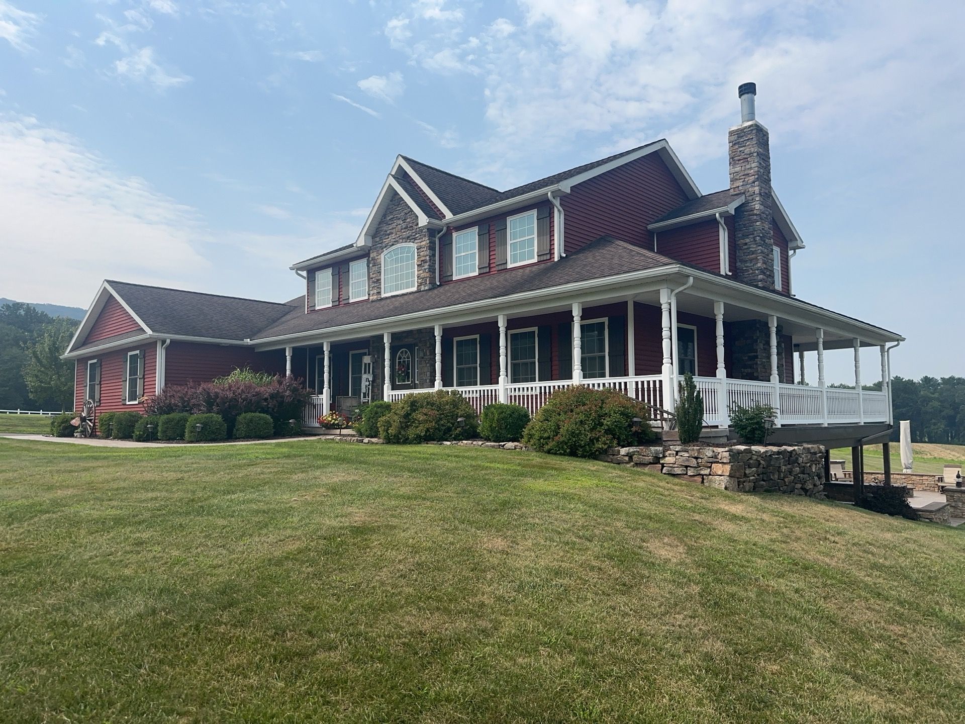 Covered Deck Addition With Custom Gable Roof in Tower City by Esh Builders