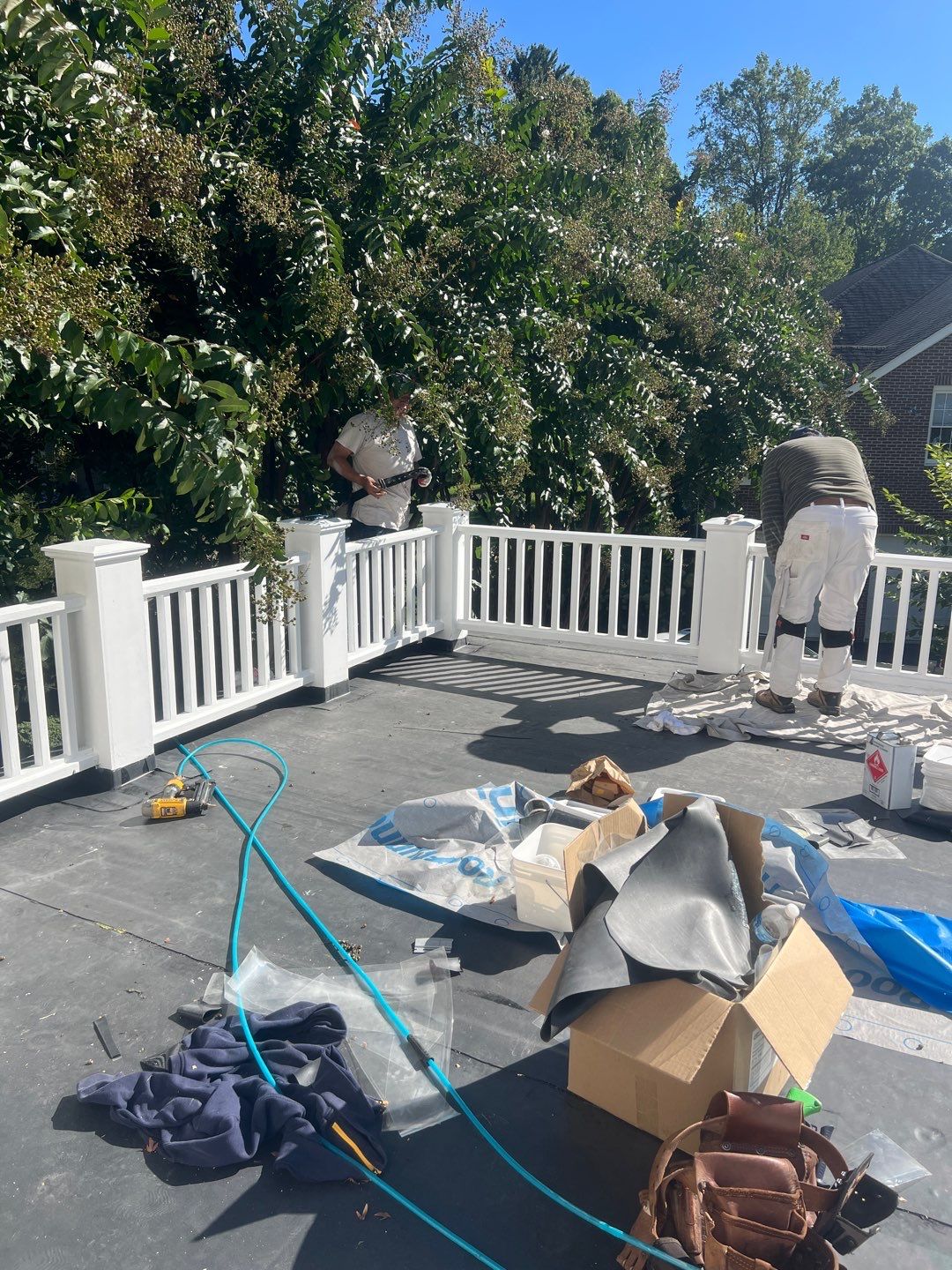 McLean - Residential Flat Roof Replacement with Carlisle Syntec EPDM by RM Banning, Inc.