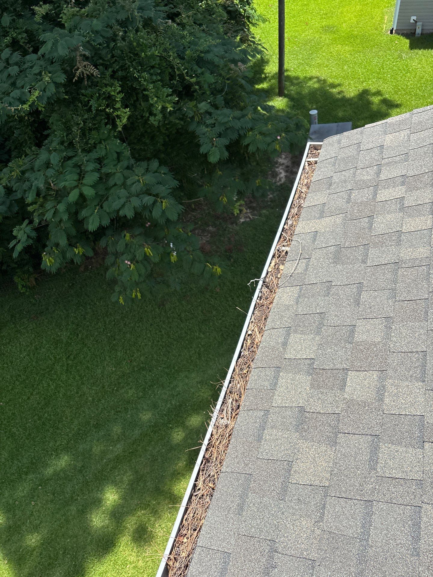HOA gutter cleaning before photo