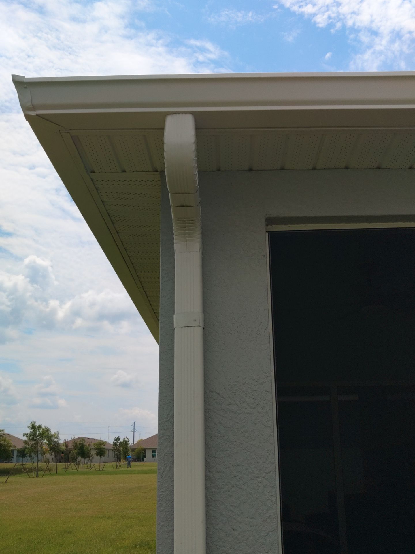 White Seamless Gutters for Beachfront Homes  by Gutter Professors