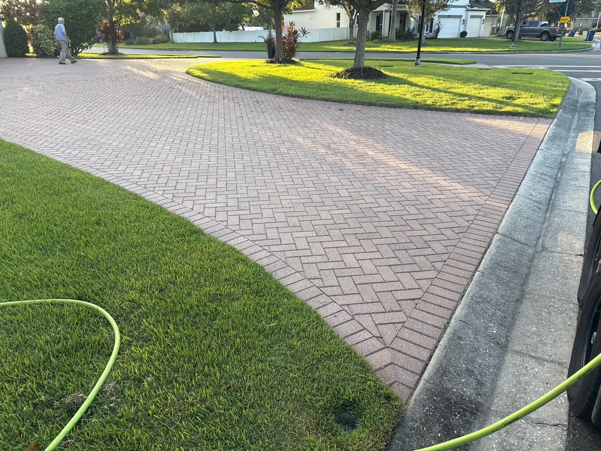 Paver Driveway & Sidewalk Cleaning – Oakleaf Hammock, Ellenton, FL by Sunshine AquaWash