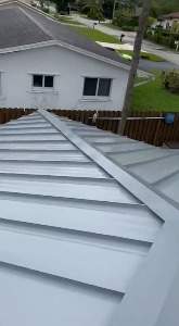 24ga 1.5" Mechanical seam Dove Gray  by Total Roofing System The Metal Roof Experts