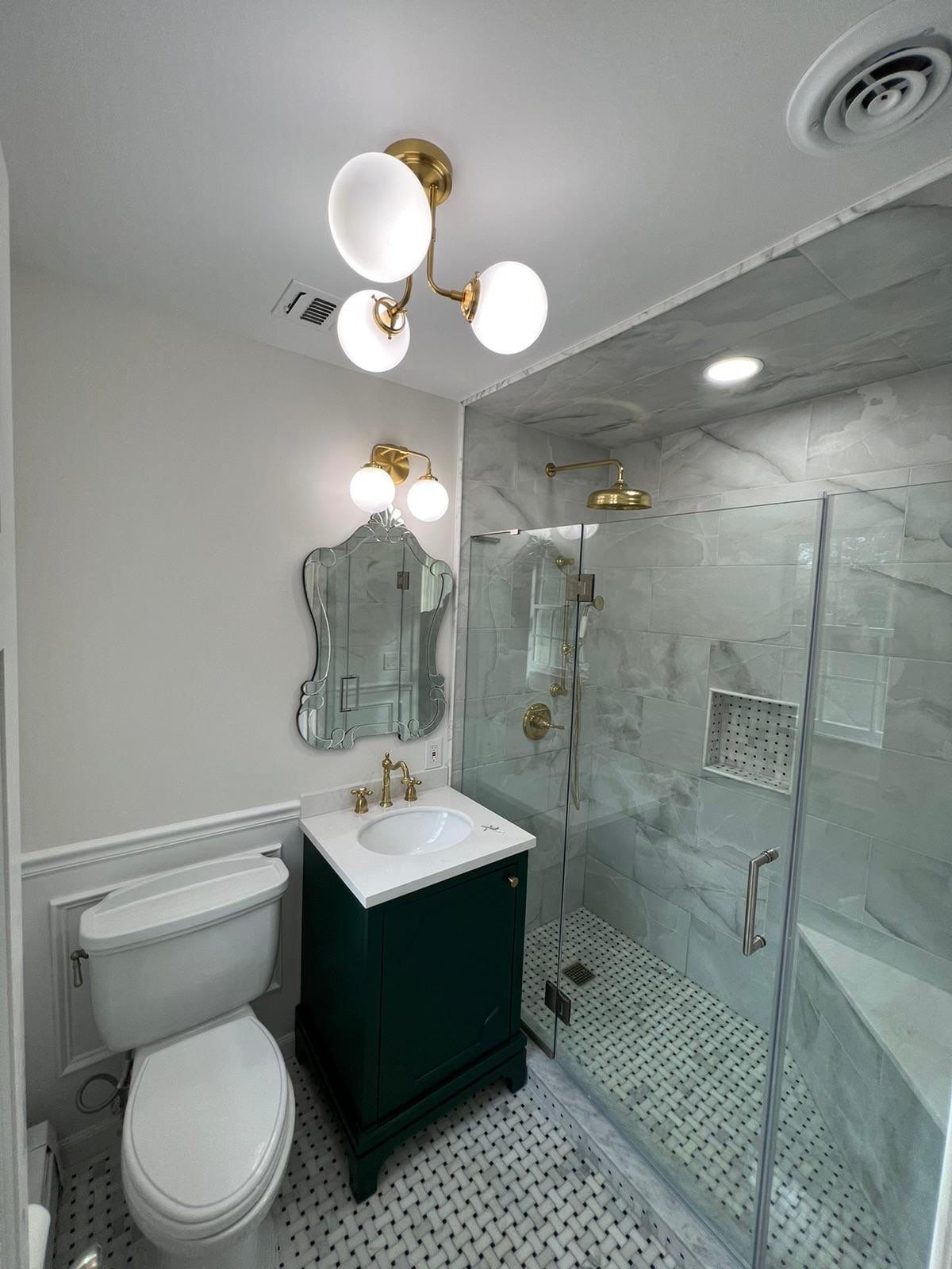 Bathroom Remodel using Tile by Home Concepts Construction