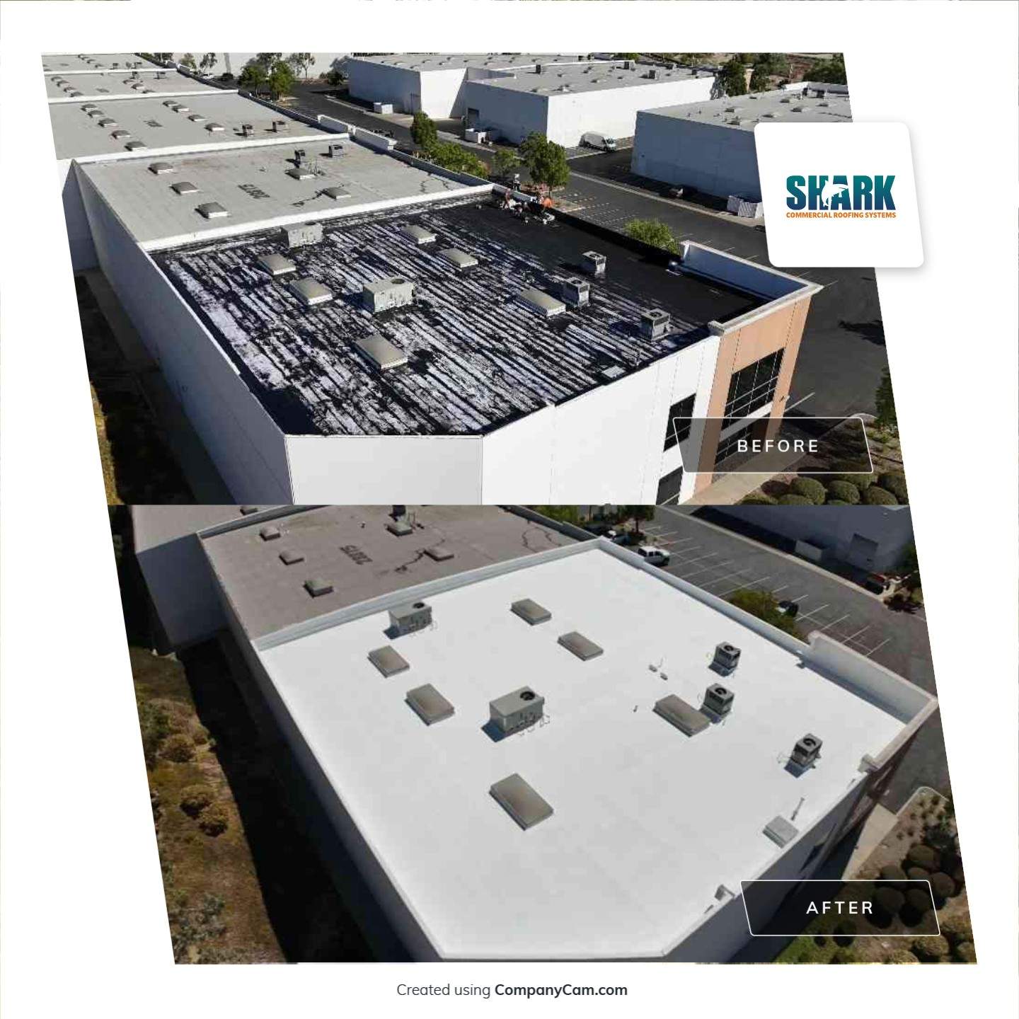 Project in Valencia by Shark Commercial Roofing Systems