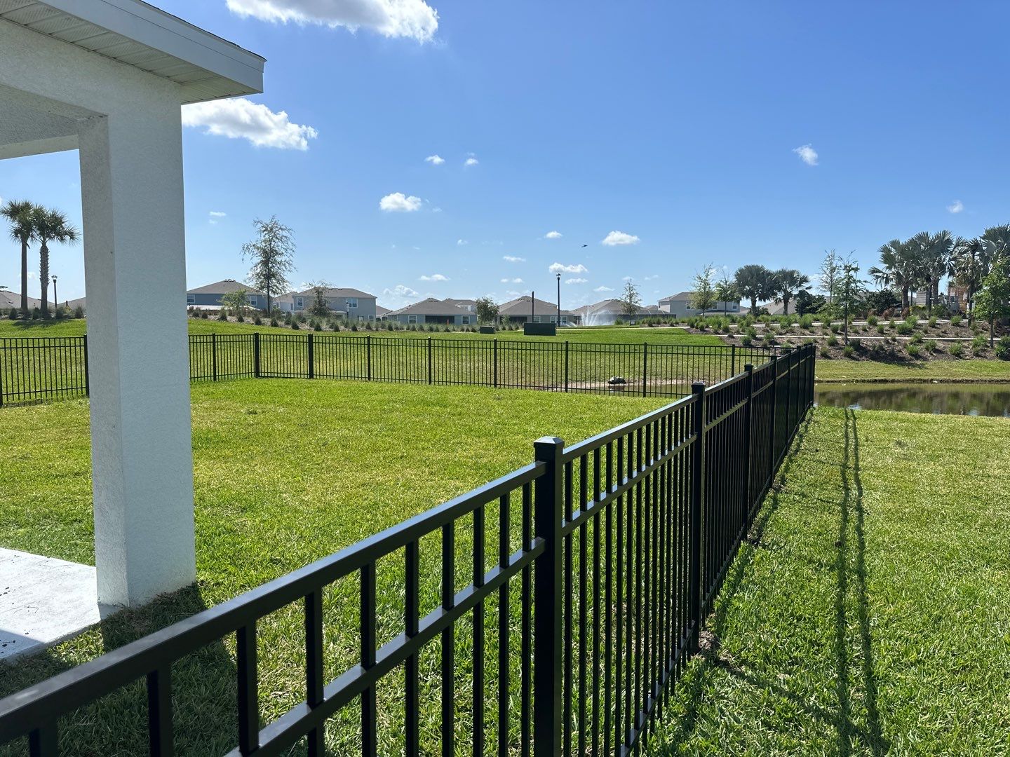 Aluminum Fence Installation using Black 3 Rail Aluminum Fence by Asap fence and gates, LLC
