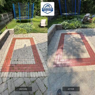 Brick paver clean, sand and seal.  using Surebond SB-1300
