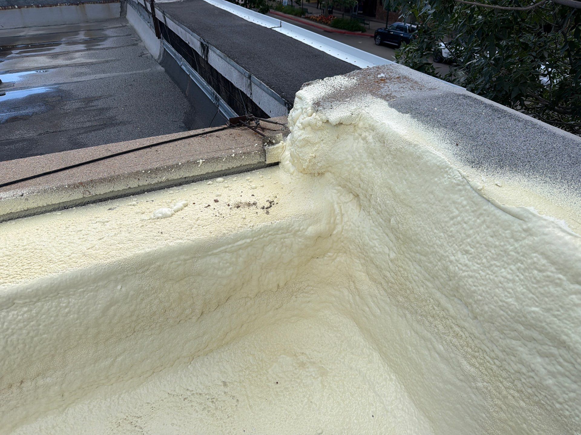 Estes Park "The Taffy Shop" Before & After Gaco Coating by Blue Peaks Roofing LLC