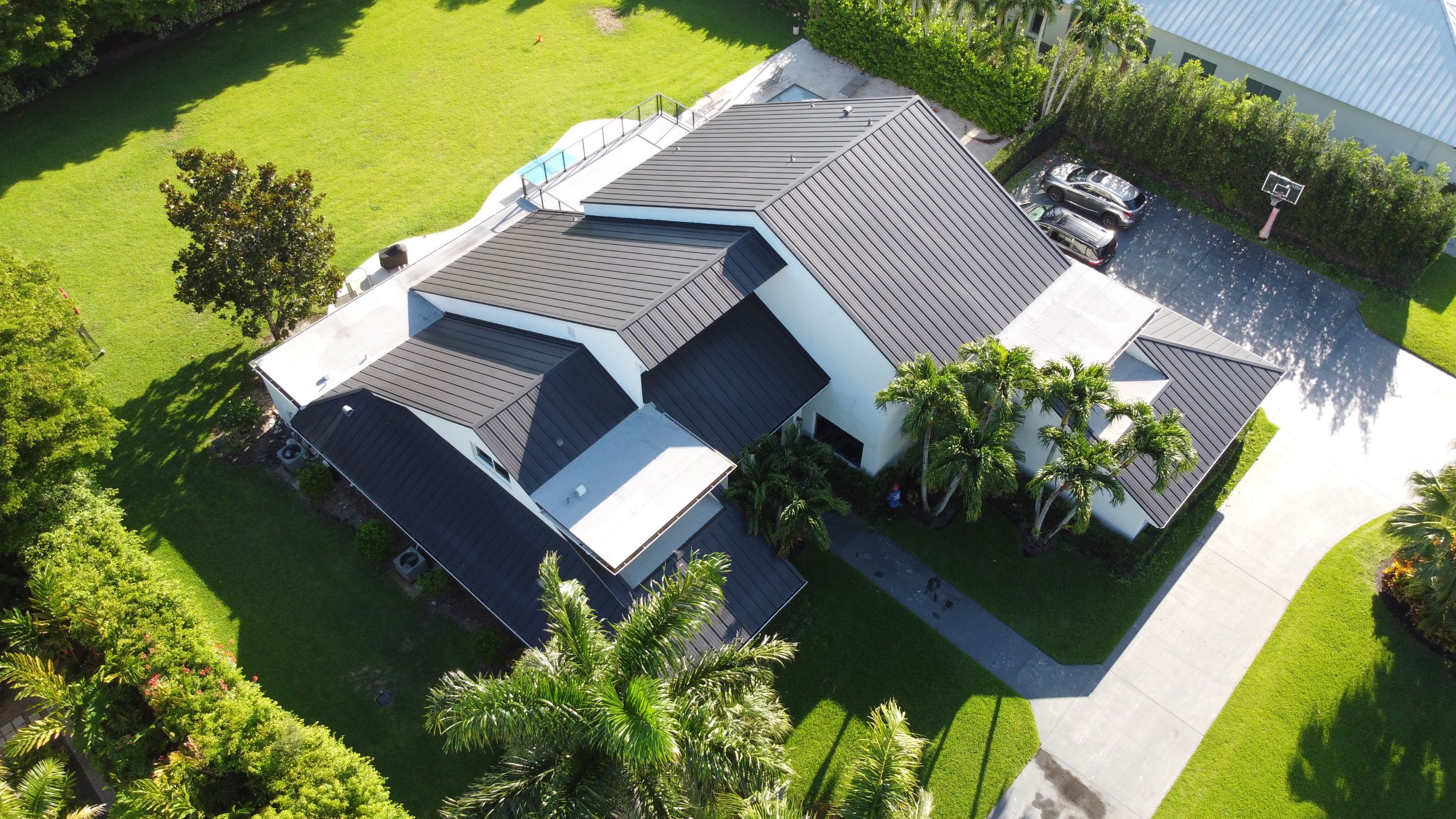 Residential Roofing Installation using 1" Nail strip metal roof by BLUES BROTHERS ROOFING