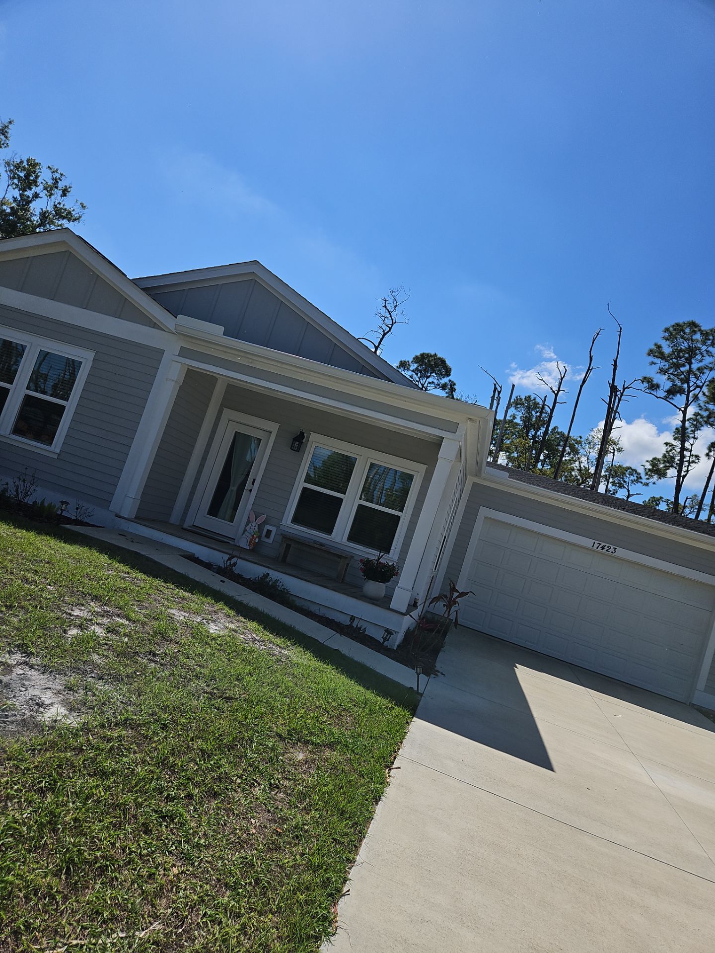 Downspout Installation using 3X4 Elbow Downspout in Port Charlotte FL by Gutter Professors