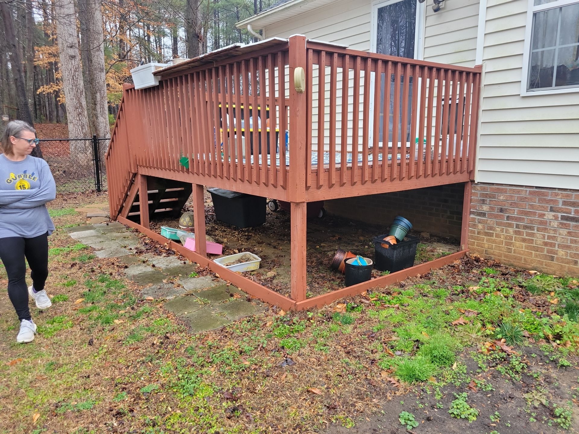 Deck Expansion and Sliding Glass Door Installation in Clayton by The Remodeling Company