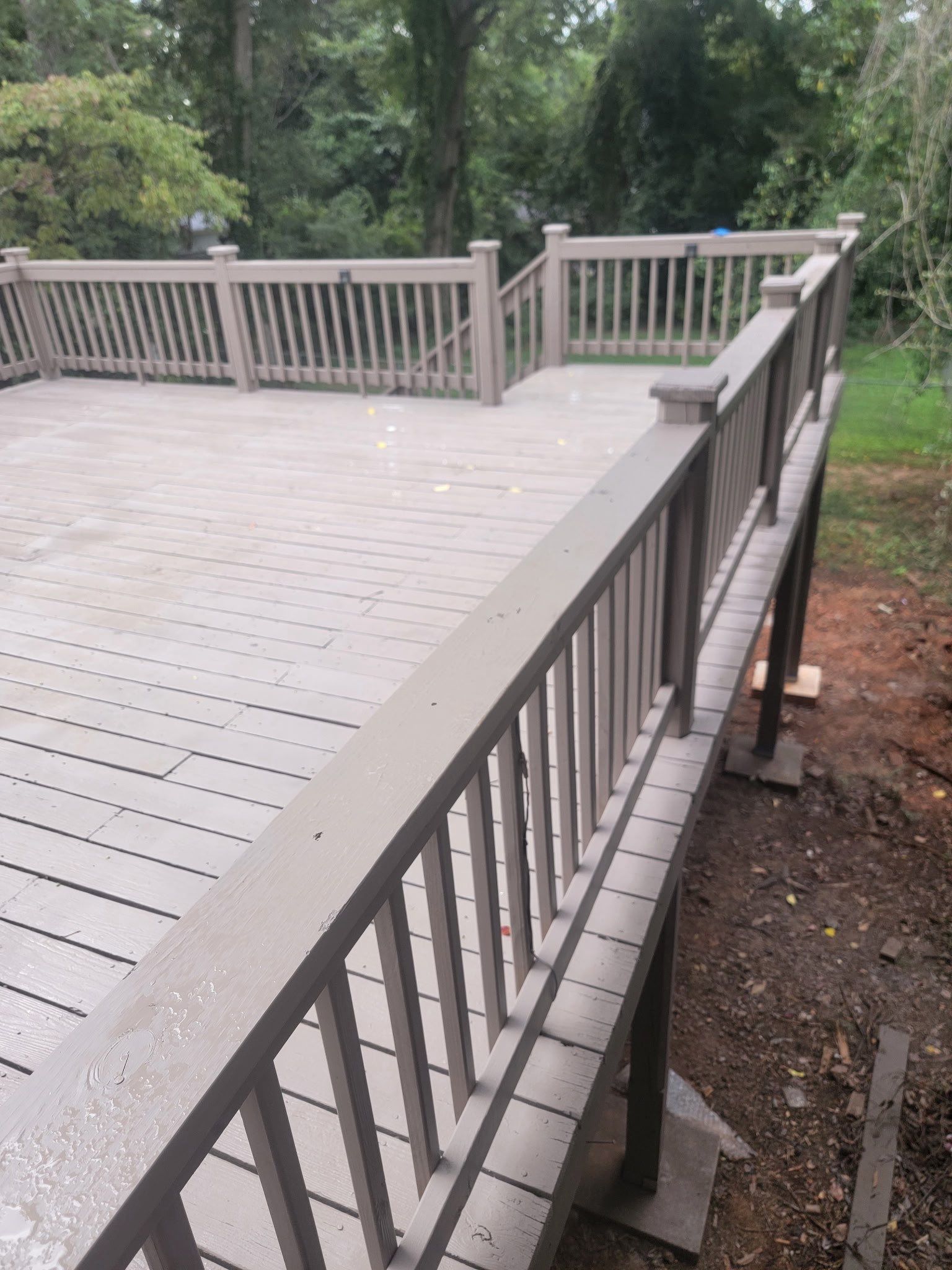 Elevated Deck and Accessibility Ramp Staining Project in Athens by PGP Surface Solutions, LLC