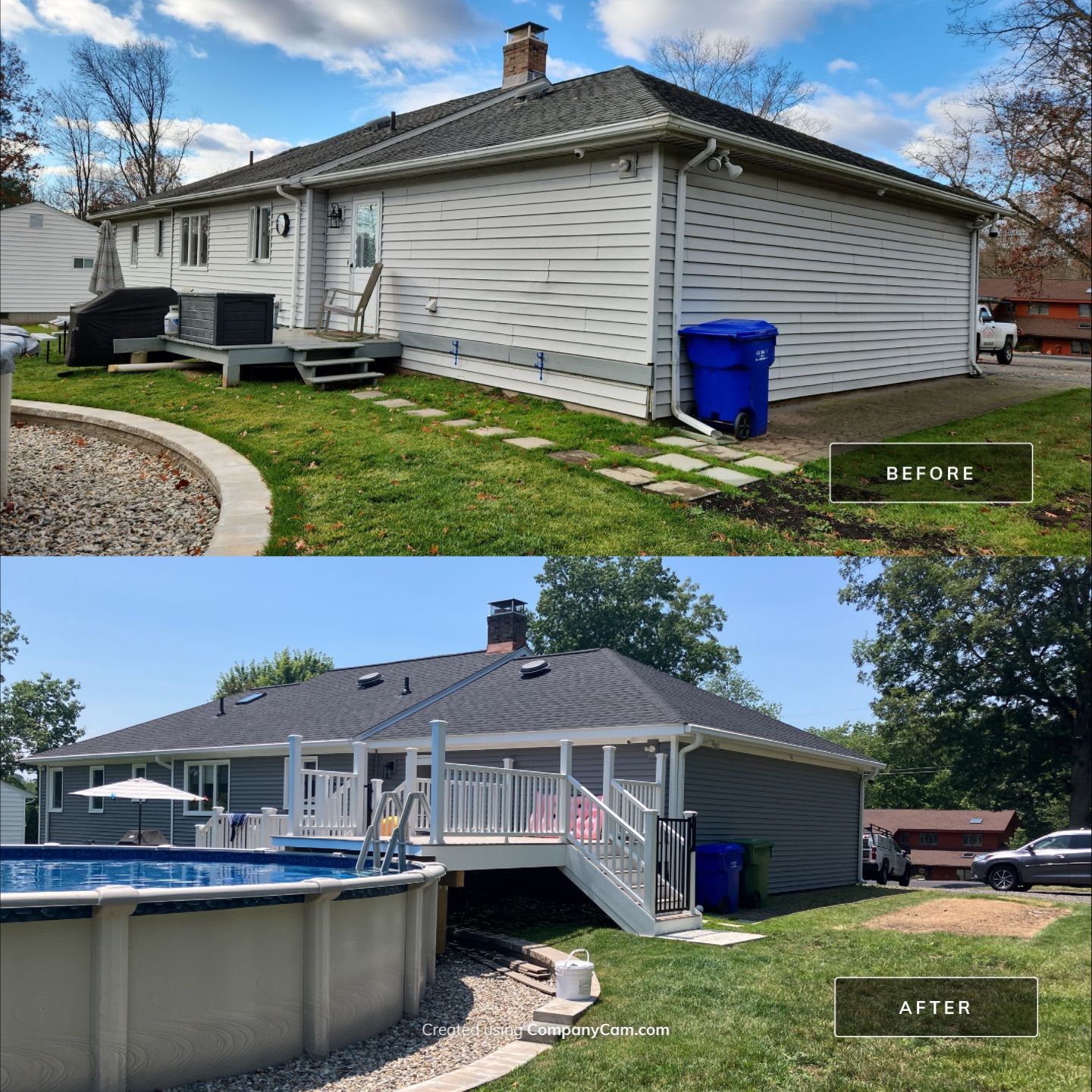 Refreshed Siding with Cert Monogram D/4 x 16'8" clapboard Charcoal Gray & Cert Monogram D/4 x 25' clapboard Charcoal Gray by DiGiorgi Roofing and Siding Inc
