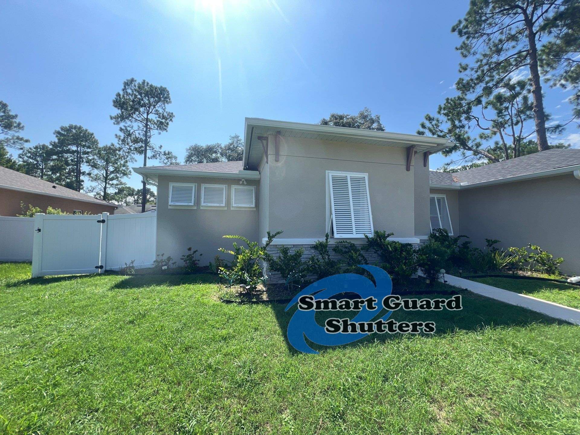 Hurricane Protection in White by Smart Guard Shutters