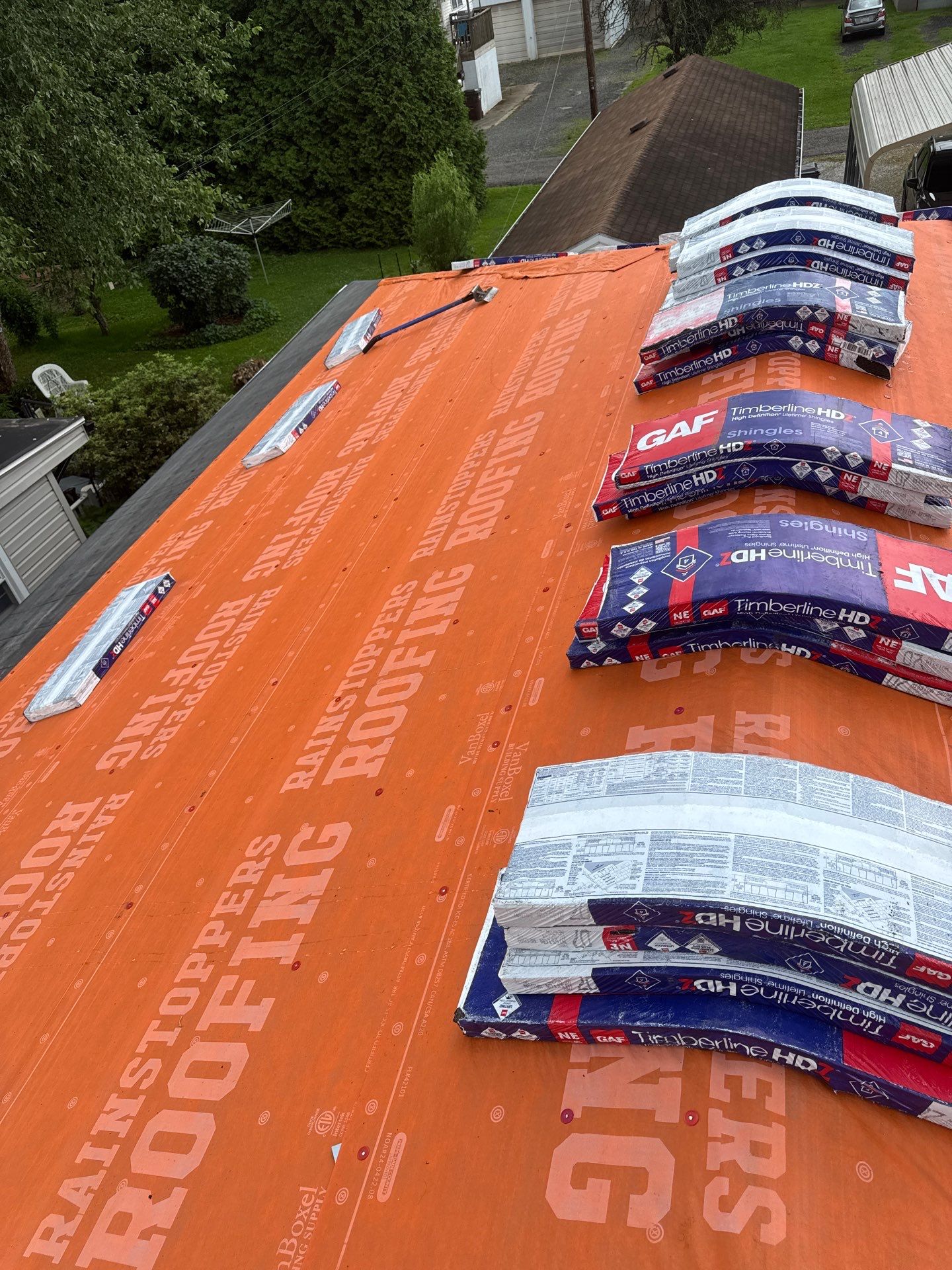 Residential Roofing Installation using GAF Timberline HDZ Mission Brown by Rainstoppers Roofing