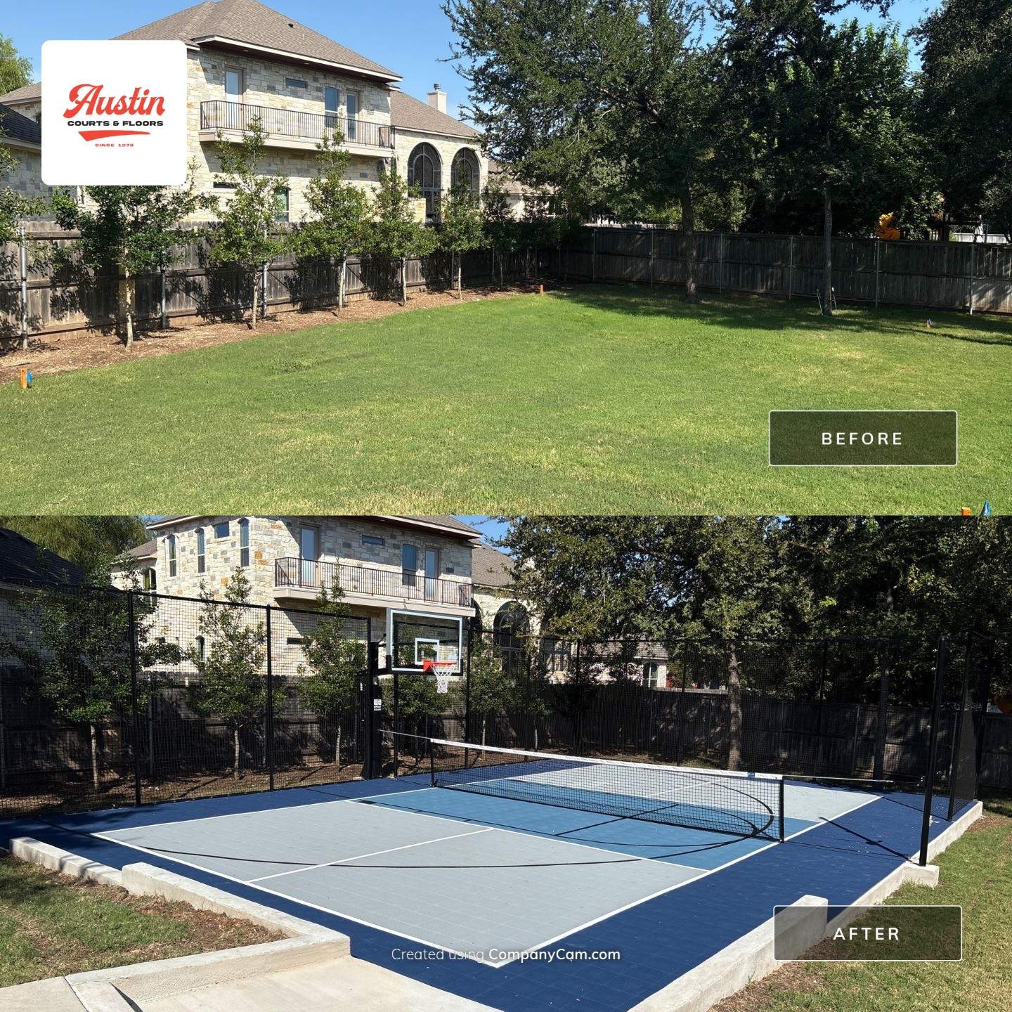 Custom Gamecourt in North Central Texas by Sport Court Austin