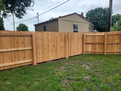 Natural Cedar Wood Privacy Fence and Gate Installation in Clarksville