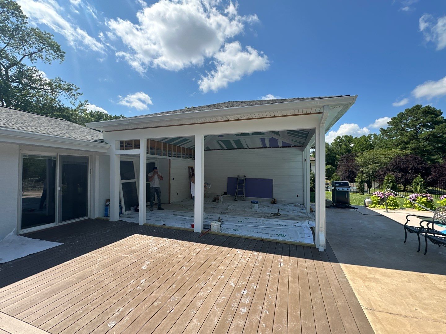 Large Deck Screened in Porch Project by Bec Construction Llc