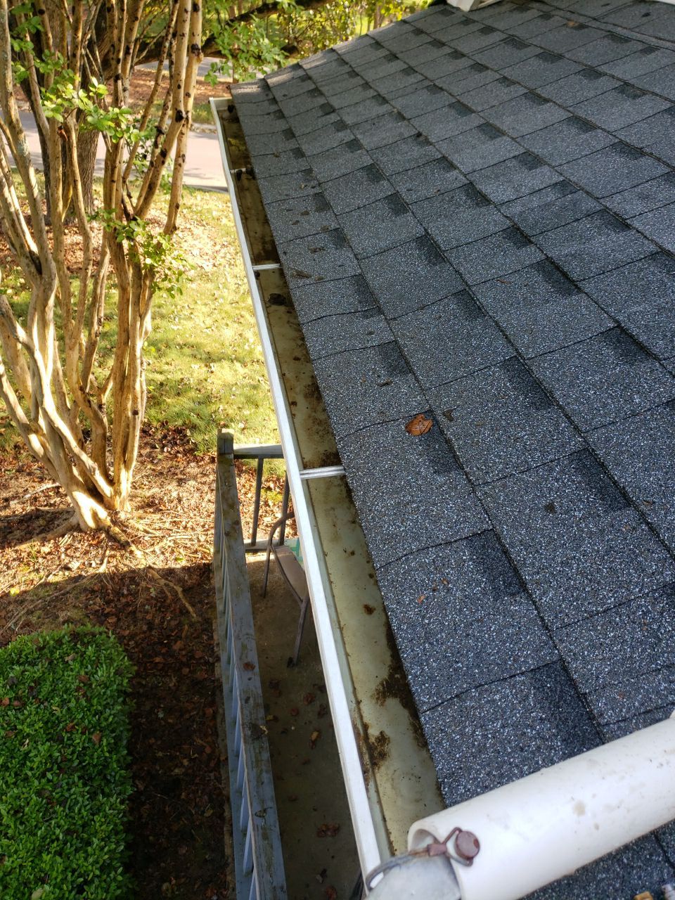 Gutter Cleaning using water by G&H Home Tech Pros LLC