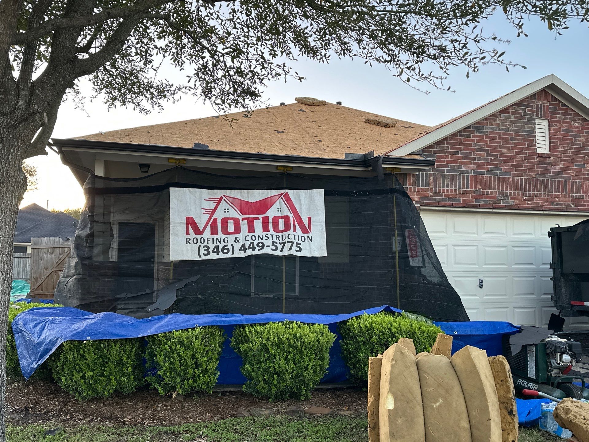 Project in Houston by Motion Roofing