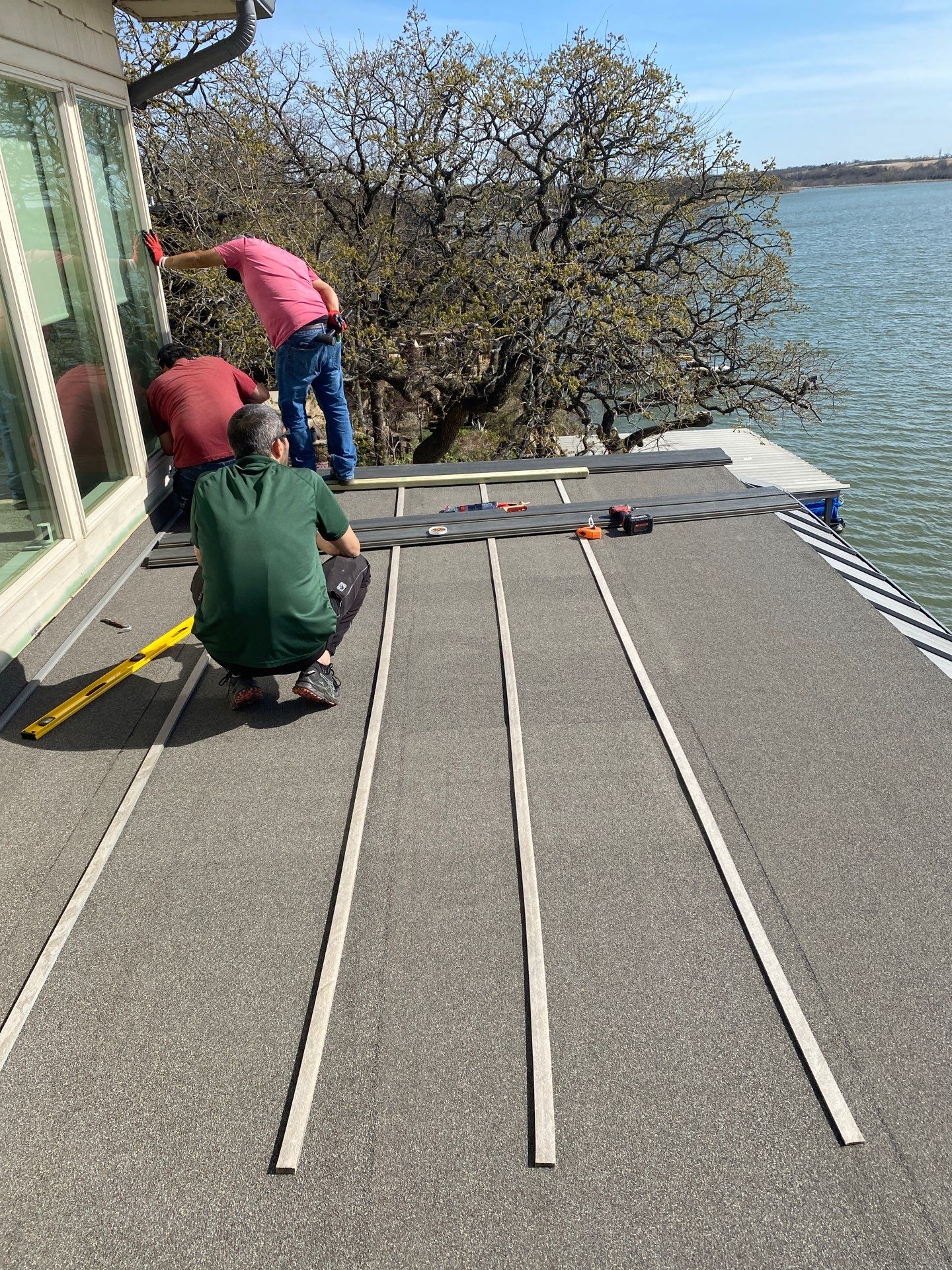 Duxxbak Deck on a Beautiful Private Lake  by BANA Roofing and Solar Supply