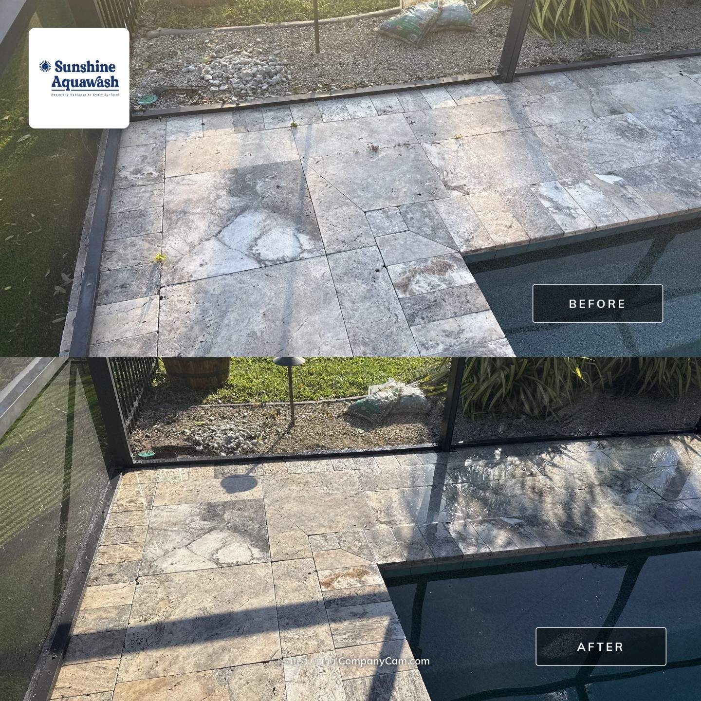 Driveway and Pool Deck Cleaning in Bradenton, FL | Winding River Community by Sunshine AquaWash