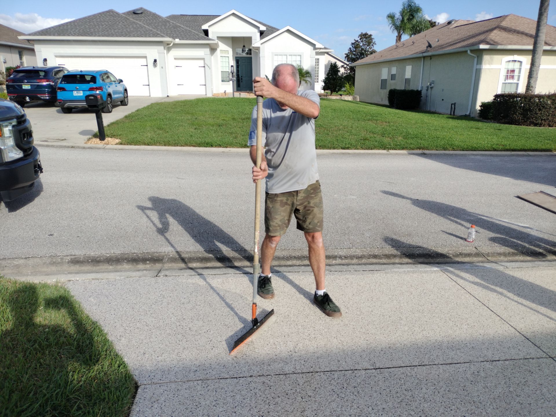 Driveway and Sidewalk Driftwood by Innovative Concrete Coatings 