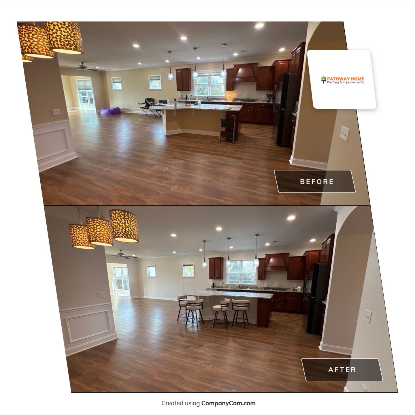 From Concern to Comfort: A Full Interior Transformation Done Right by Pathway Home Painting & Improvements