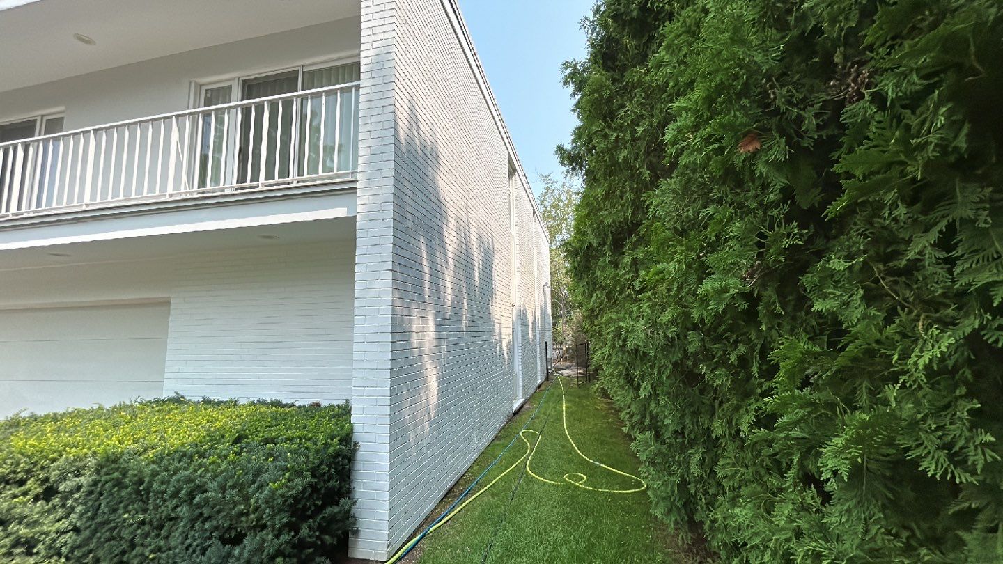marble patio cleaning and sanding using Polysweep polymeric sand by Northern Power Washing LLC.