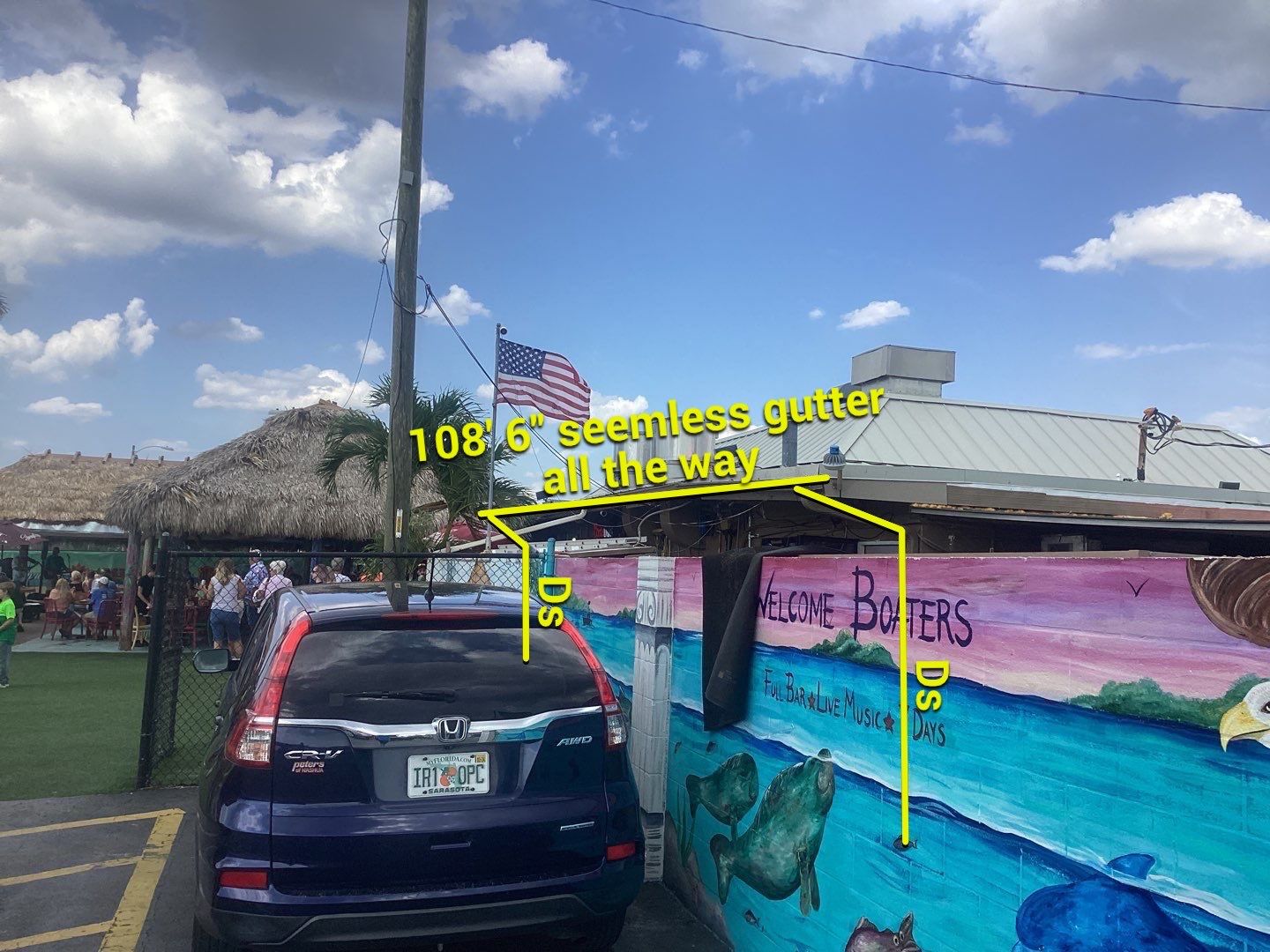 Brown 6-Inch Seamless Gutters Installed in Matlacha FL by Gutter Professors