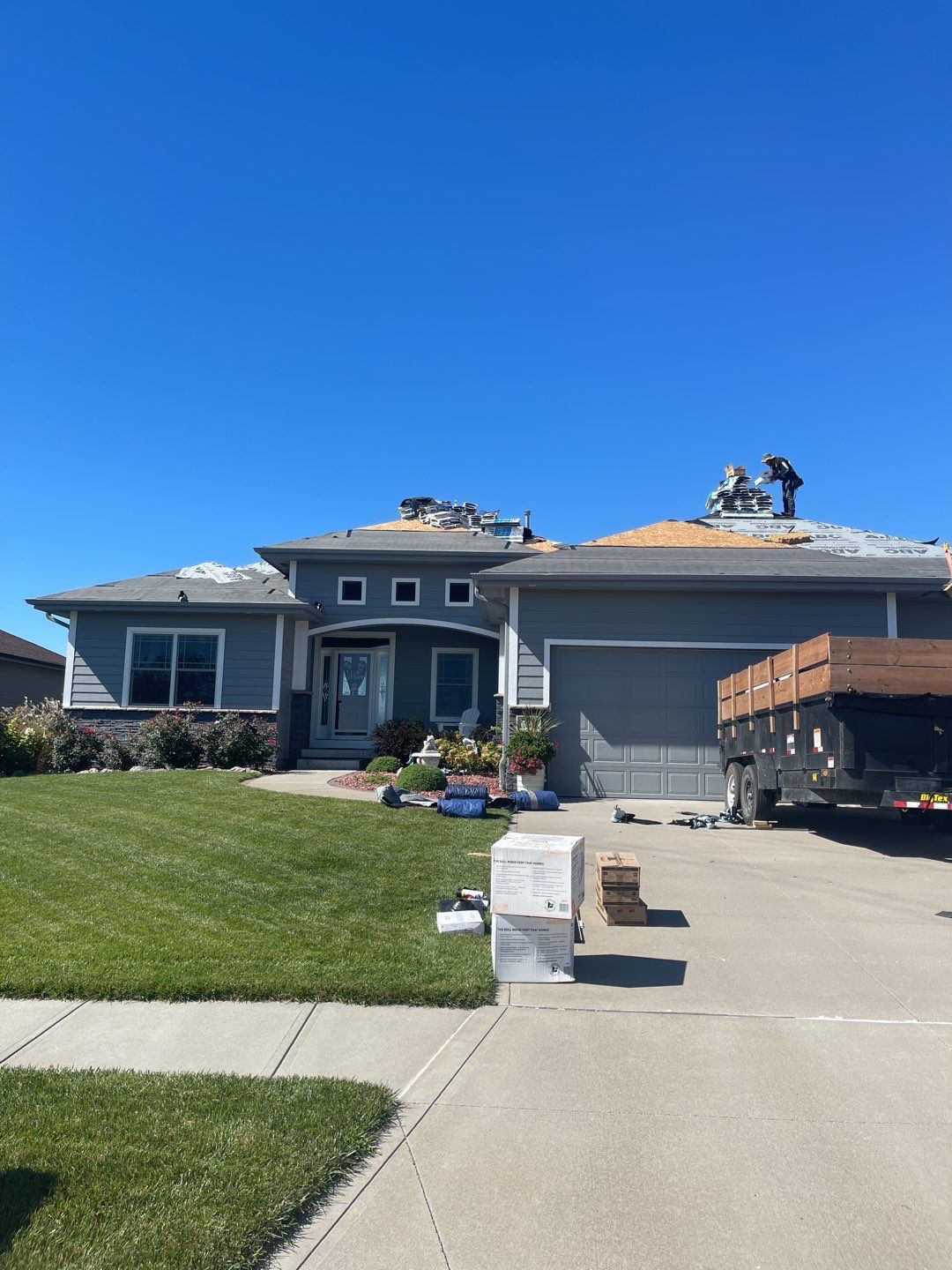 Residential Roofing Installation using IKO Dynasty Granite Black by Lightning Exteriors