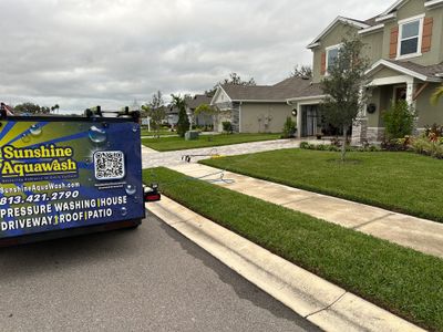 House Wash, Paver Driveway & Sidewalk Cleaning + Sanding & Sealing in Trevesta Community, Palmetto, FL